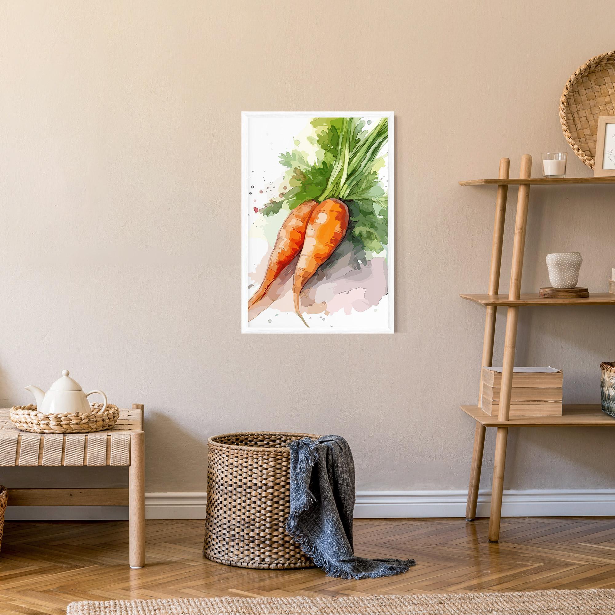 Poster Înrămat Carrot Watercolor mockup 9