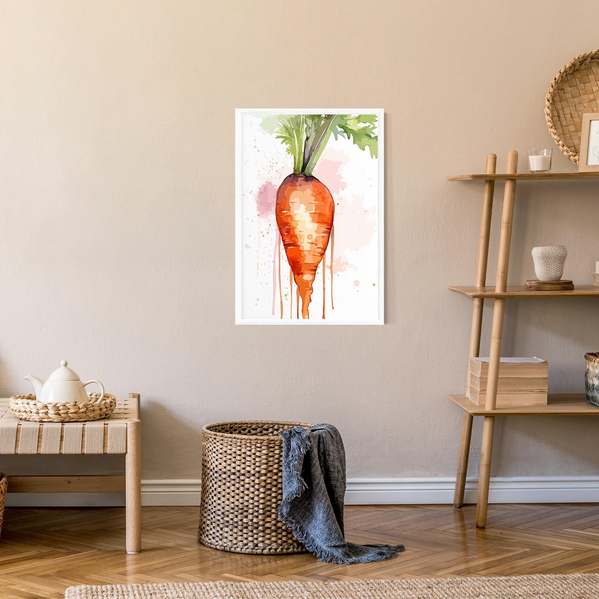 Poster Înrămat Watercolor Carrot mockup 9