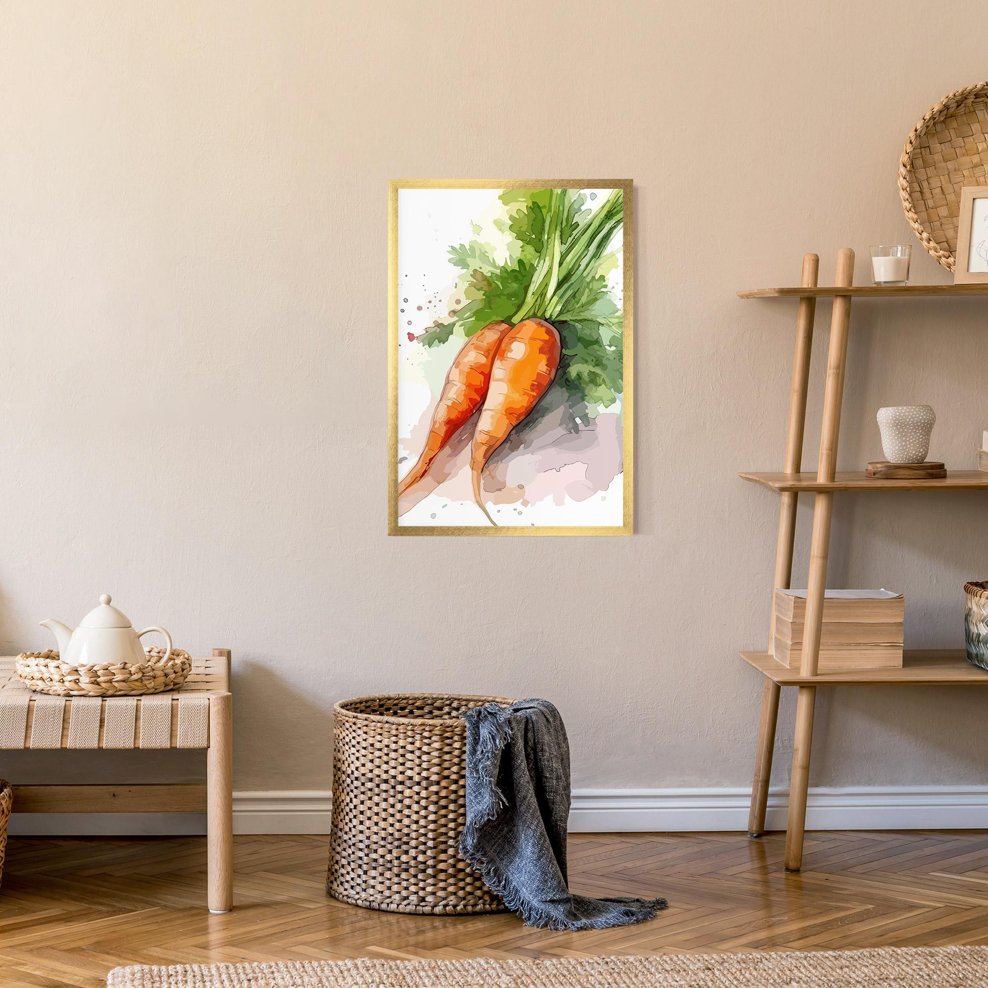 Poster Înrămat Carrot Watercolor mockup 9