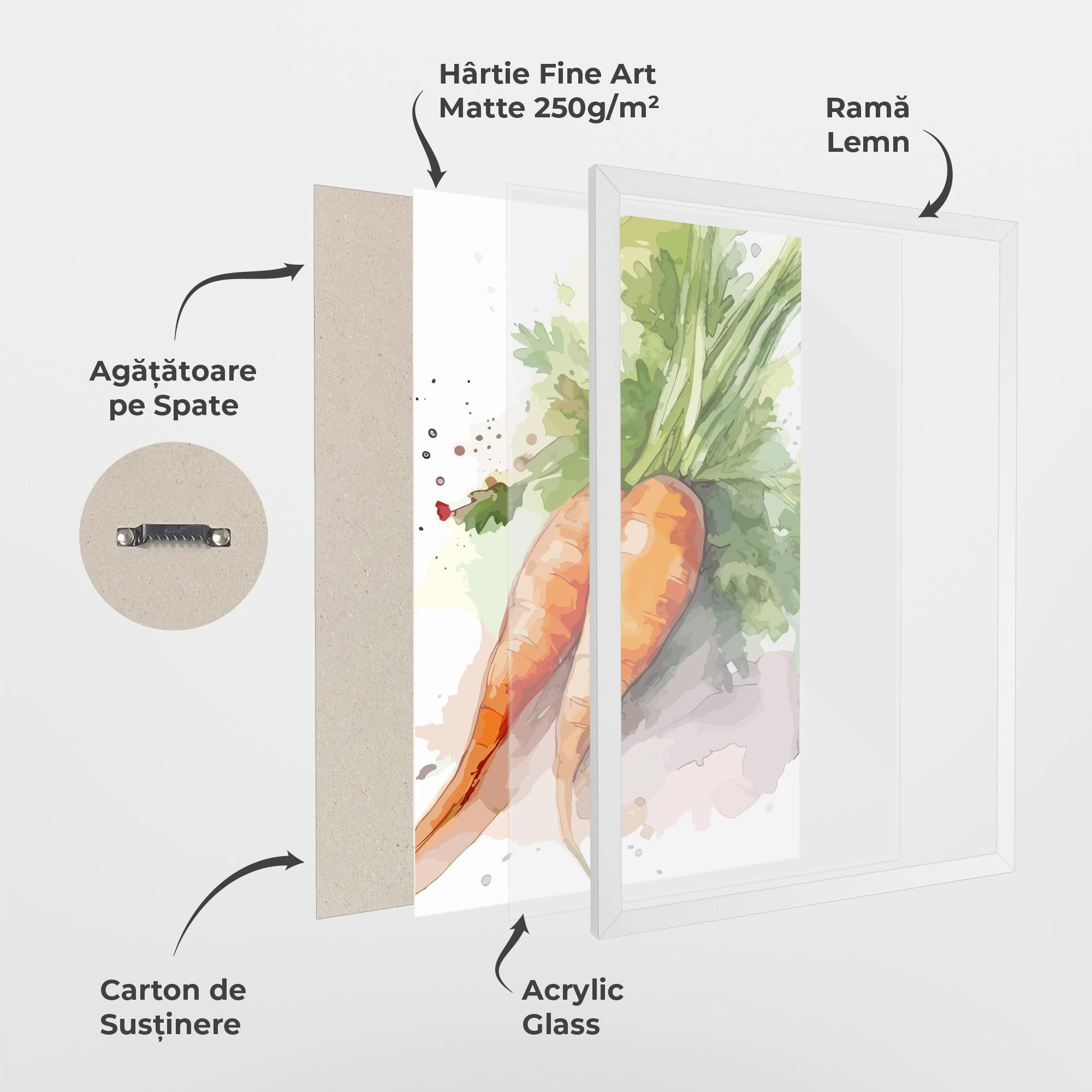 Poster Înrămat Carrot Watercolor mockup 1