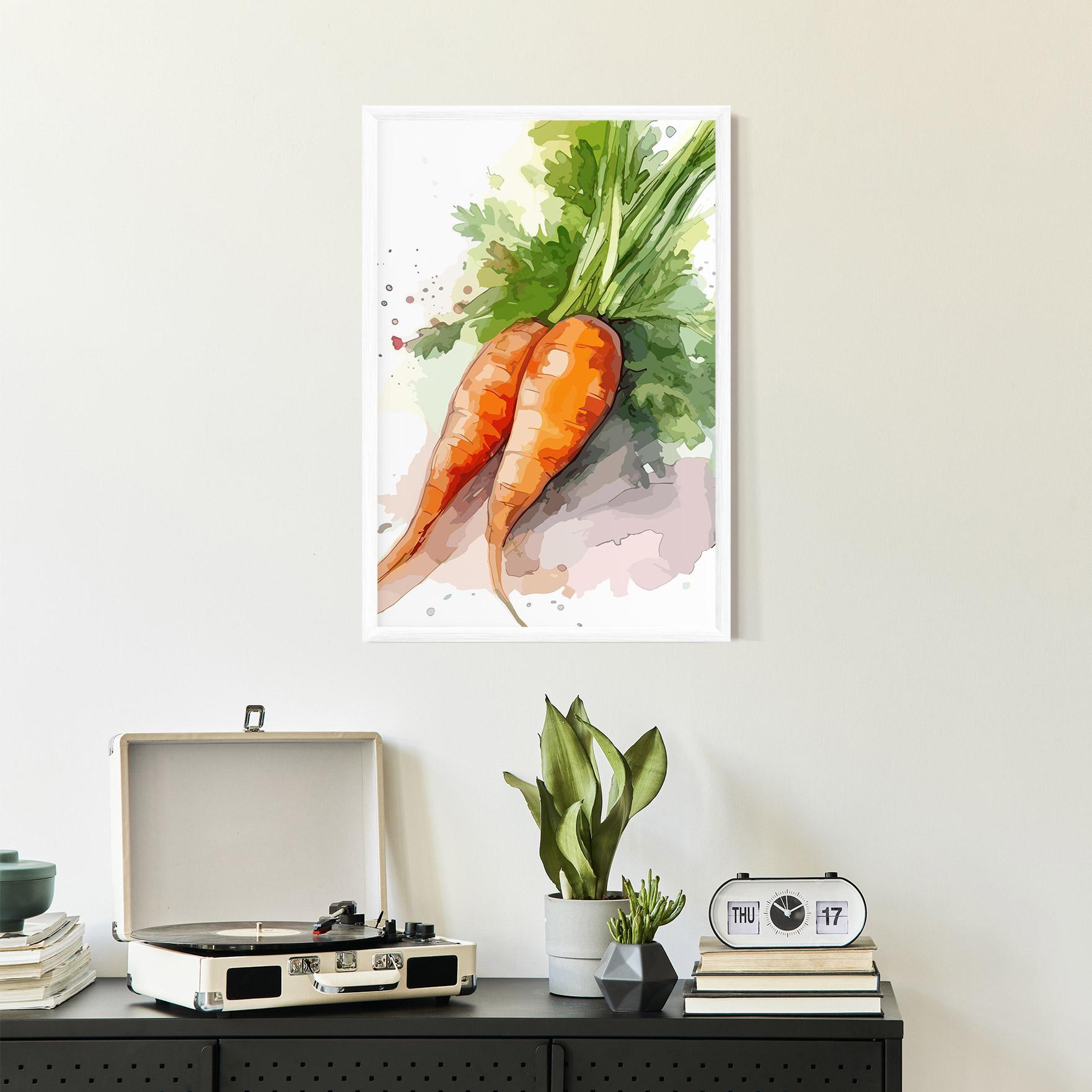 Poster Înrămat Carrot Watercolor mockup 2