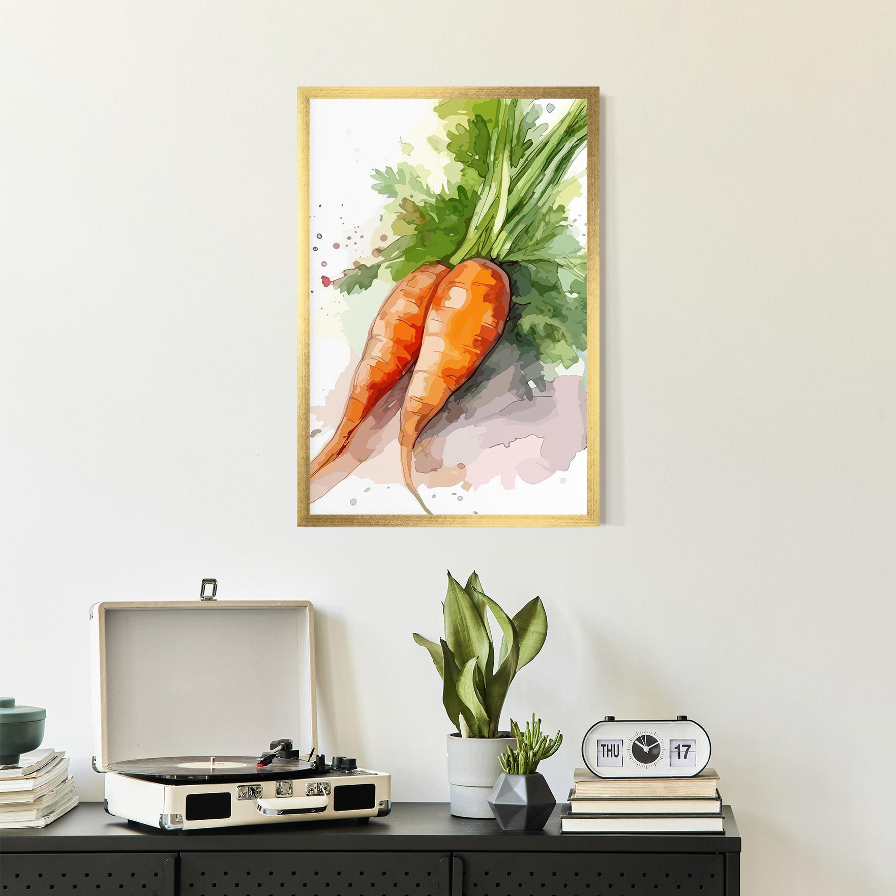 Poster Înrămat Carrot Watercolor mockup 2