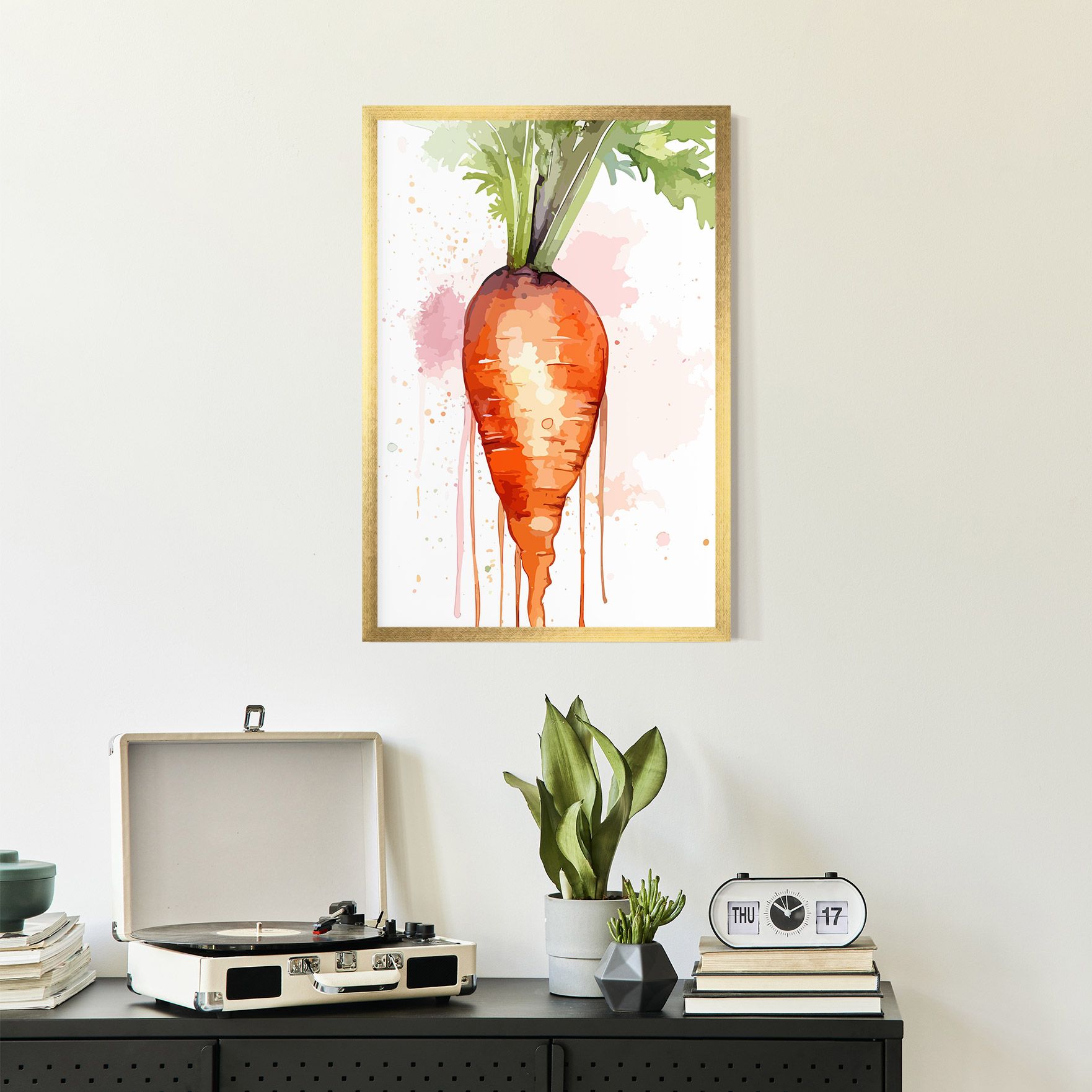 Watercolor Carrot mockup 2