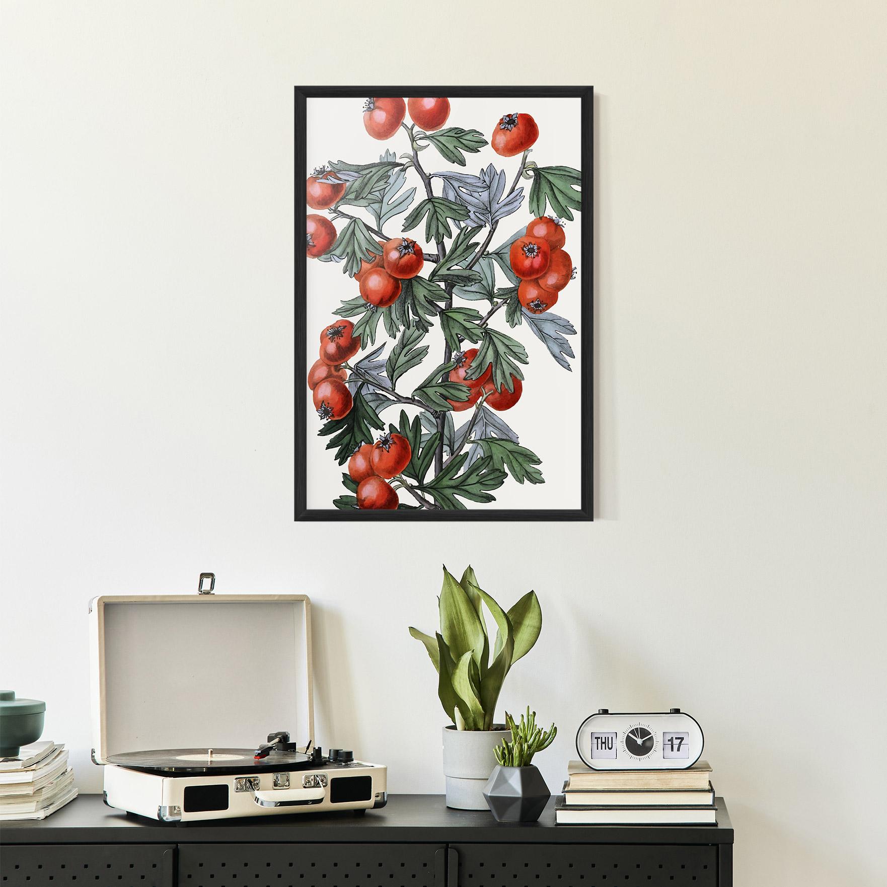 Poster Înrămat Cherry Drawing mockup 2