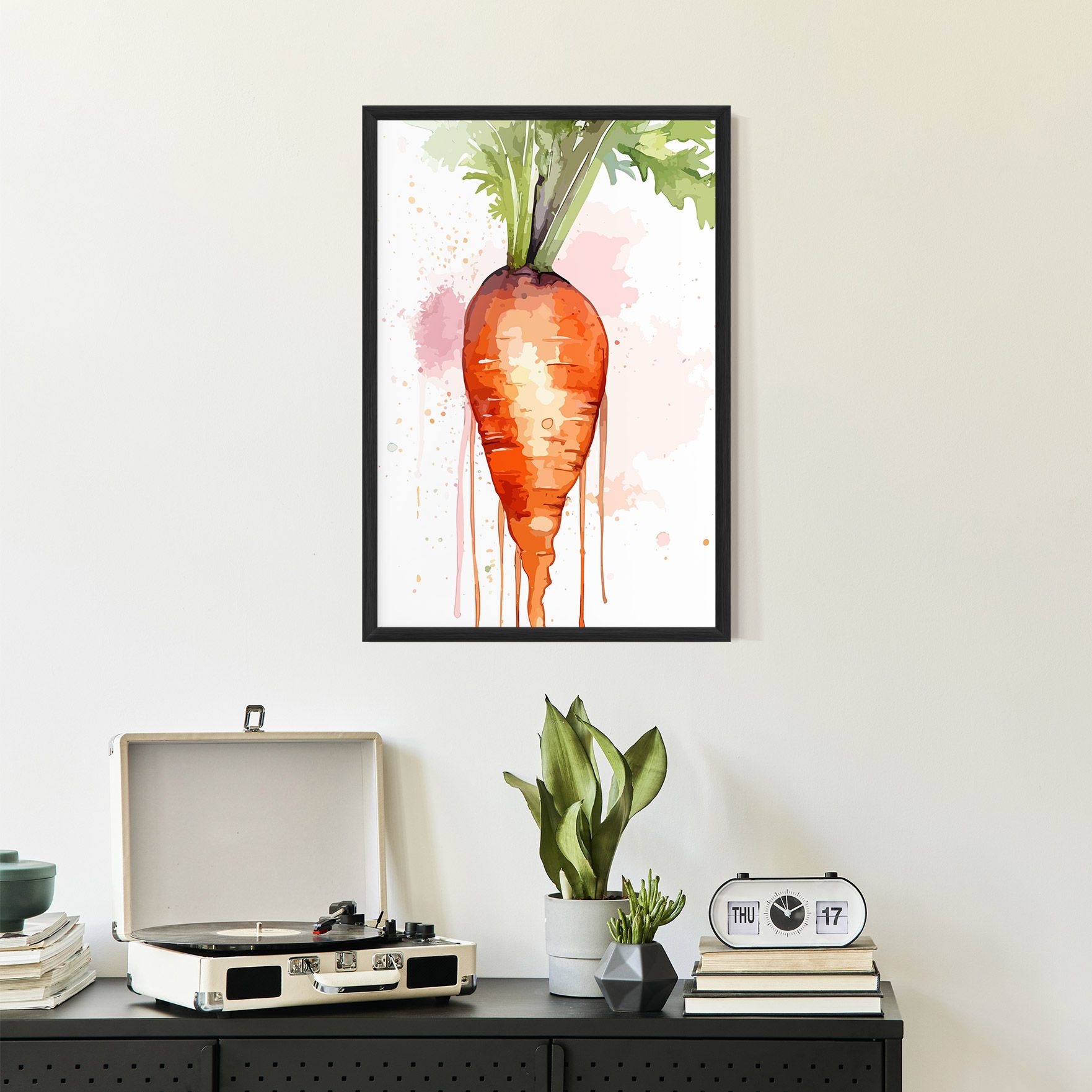 Watercolor Carrot mockup 2