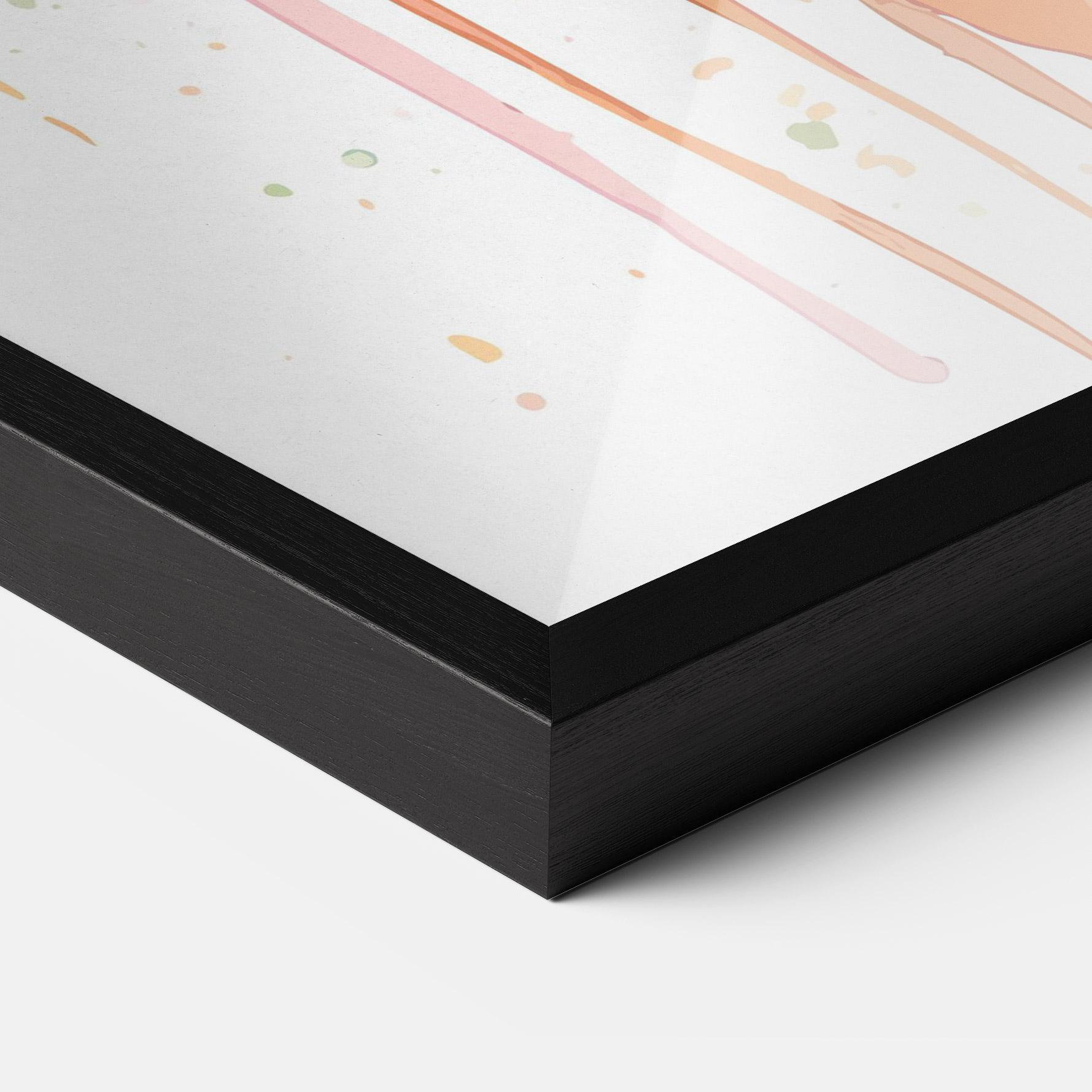 Poster Înrămat Watercolor Carrot mockup 3