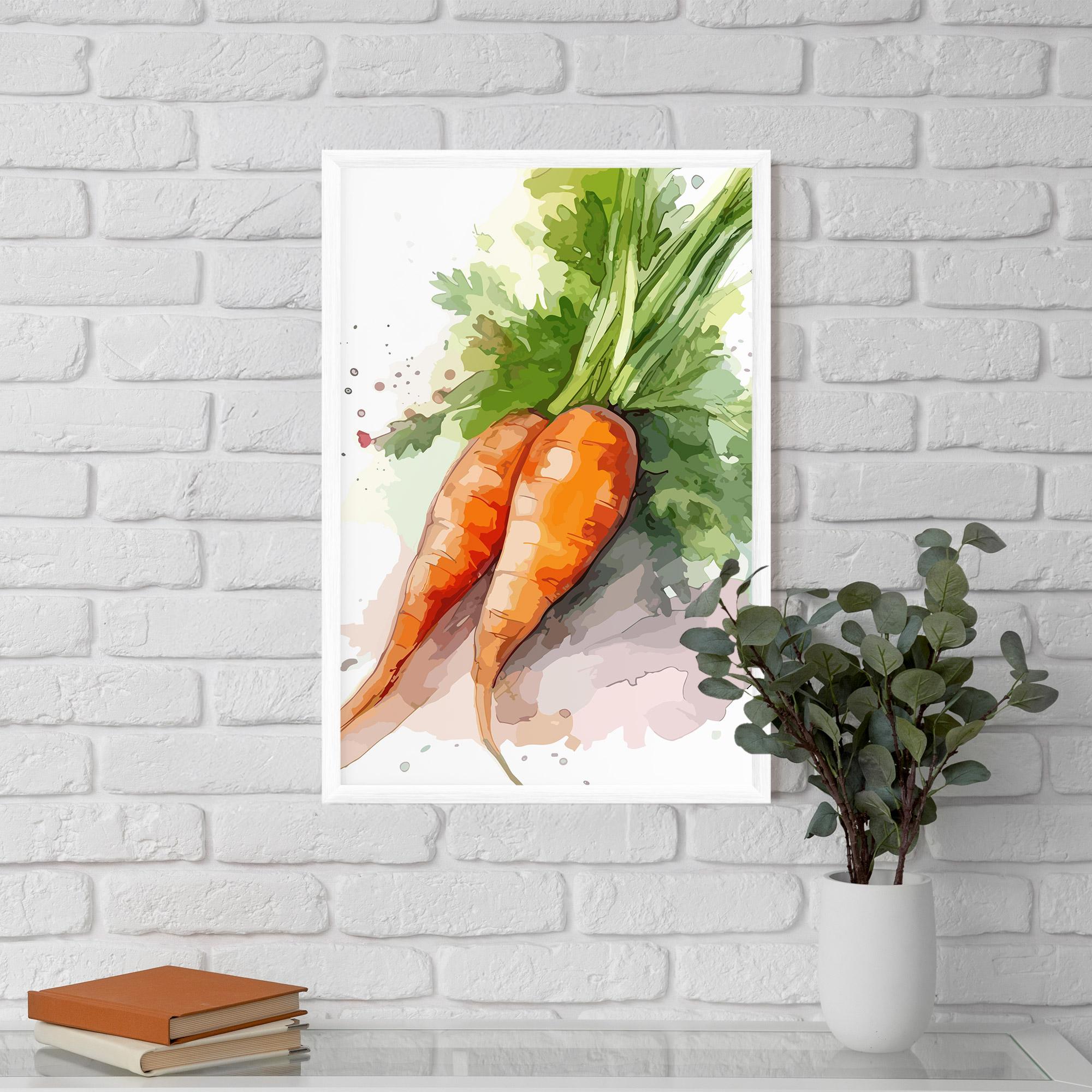 Poster Înrămat Carrot Watercolor mockup 5