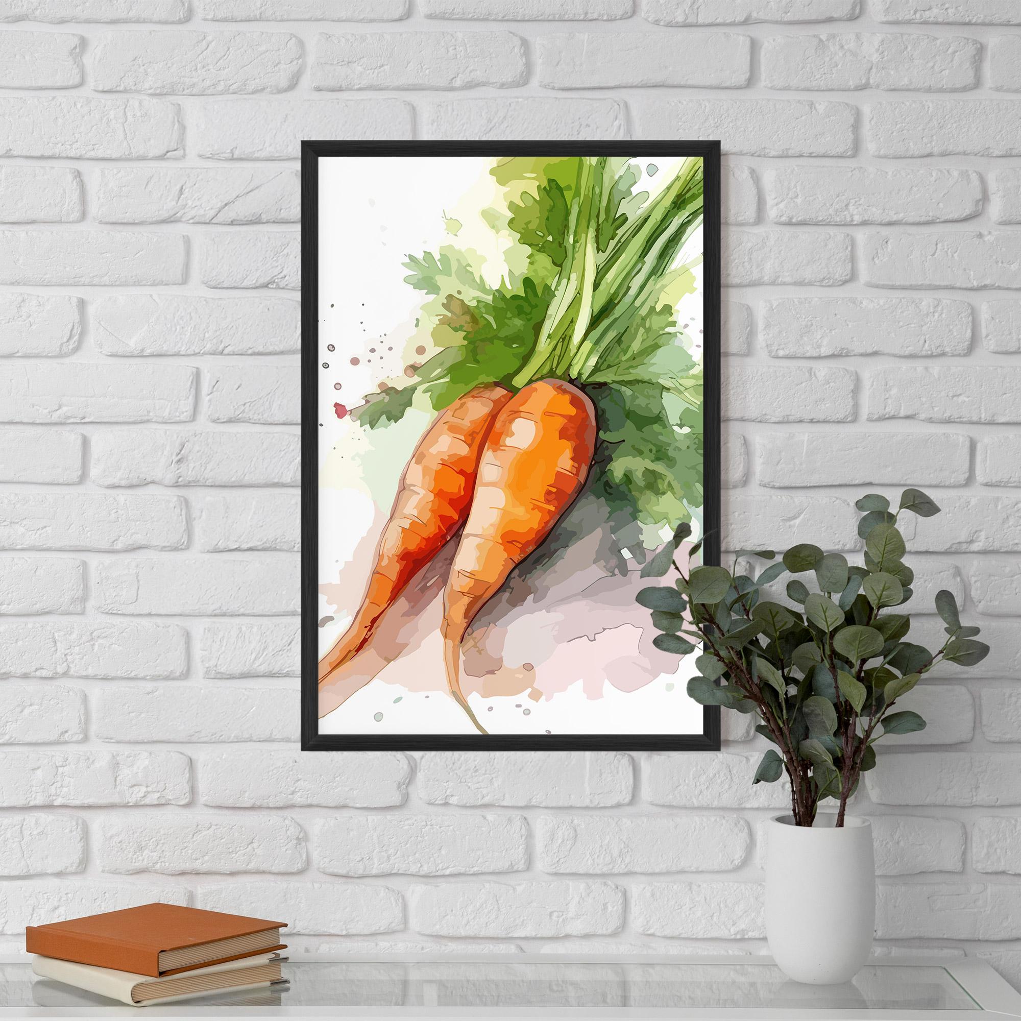 Poster Înrămat Carrot Watercolor mockup 5