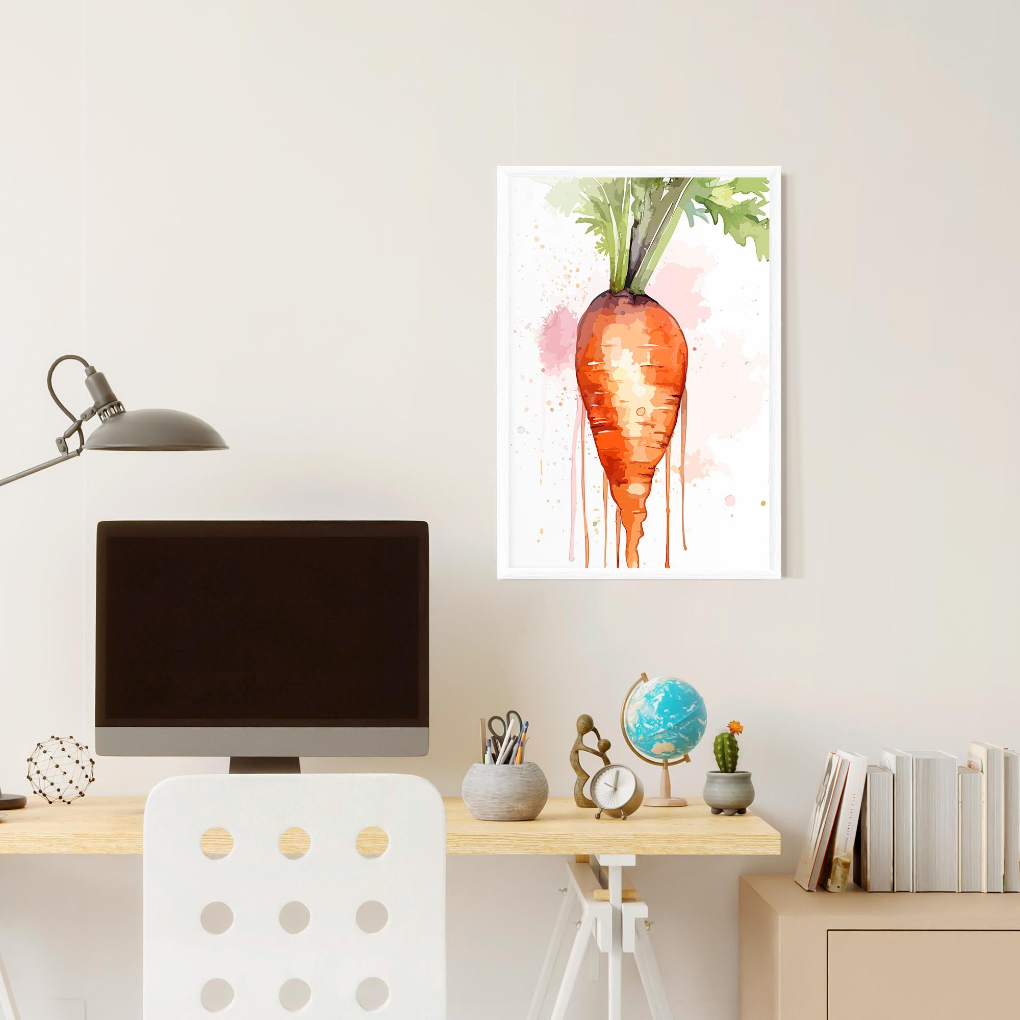 Poster Înrămat Watercolor Carrot mockup 6