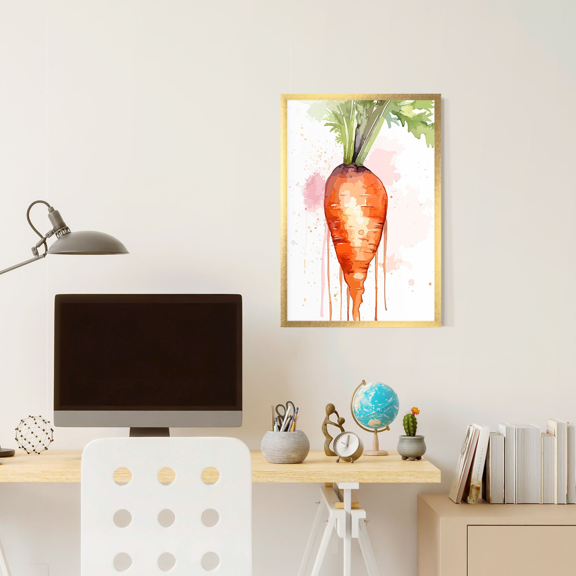 Watercolor Carrot mockup 6