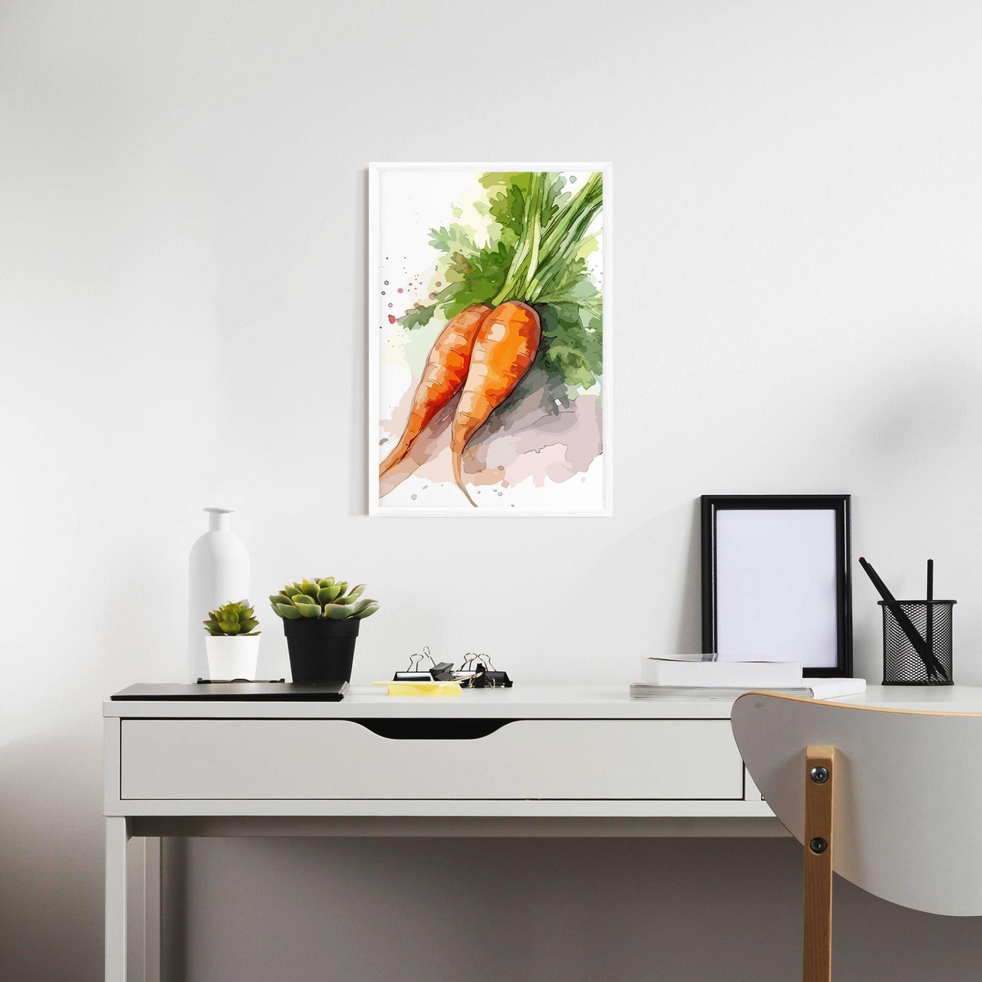 Poster Înrămat Carrot Watercolor mockup 7