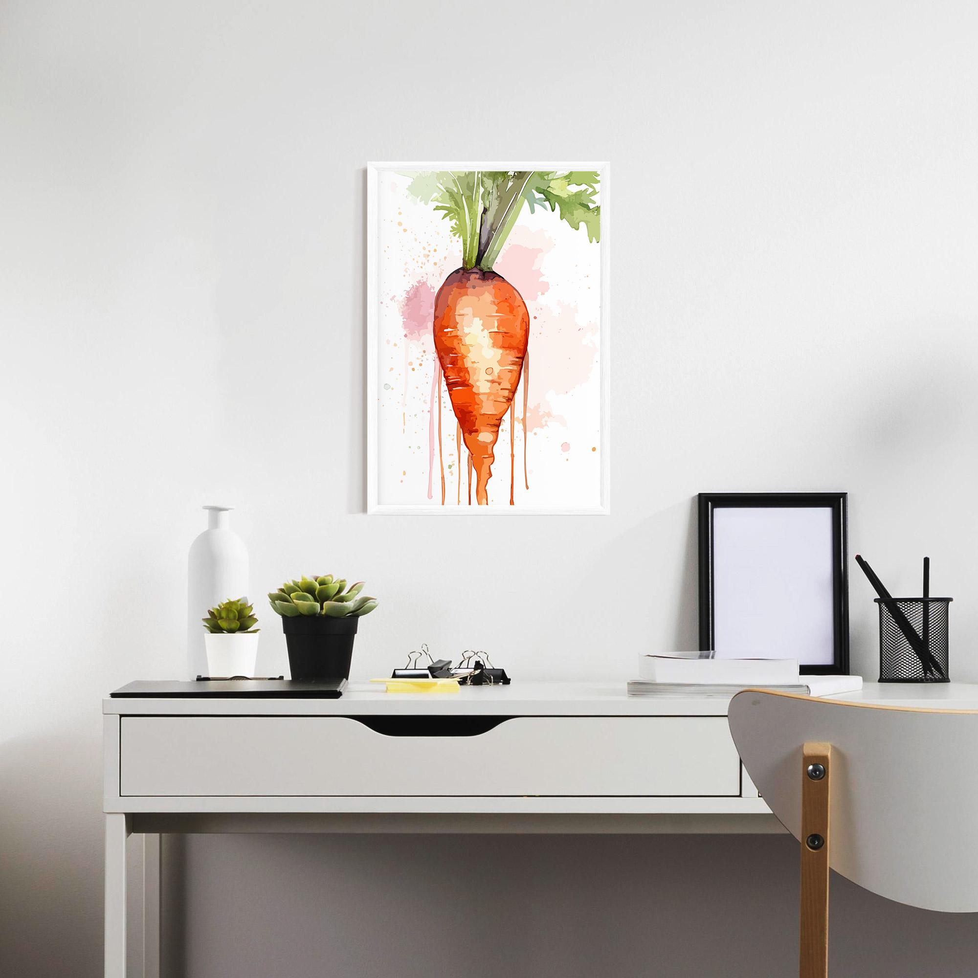 Poster Înrămat Watercolor Carrot mockup 7