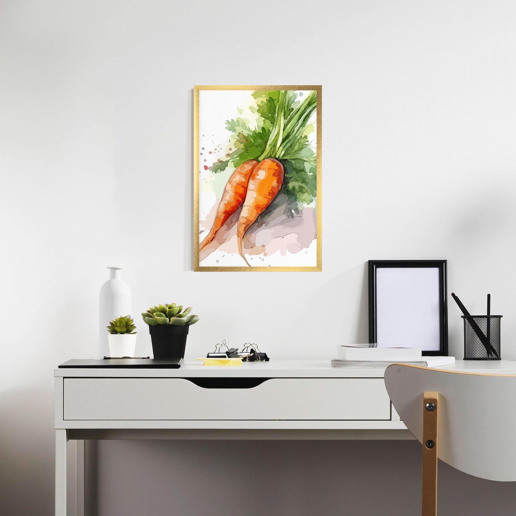 Poster Înrămat Carrot Watercolor mockup 7