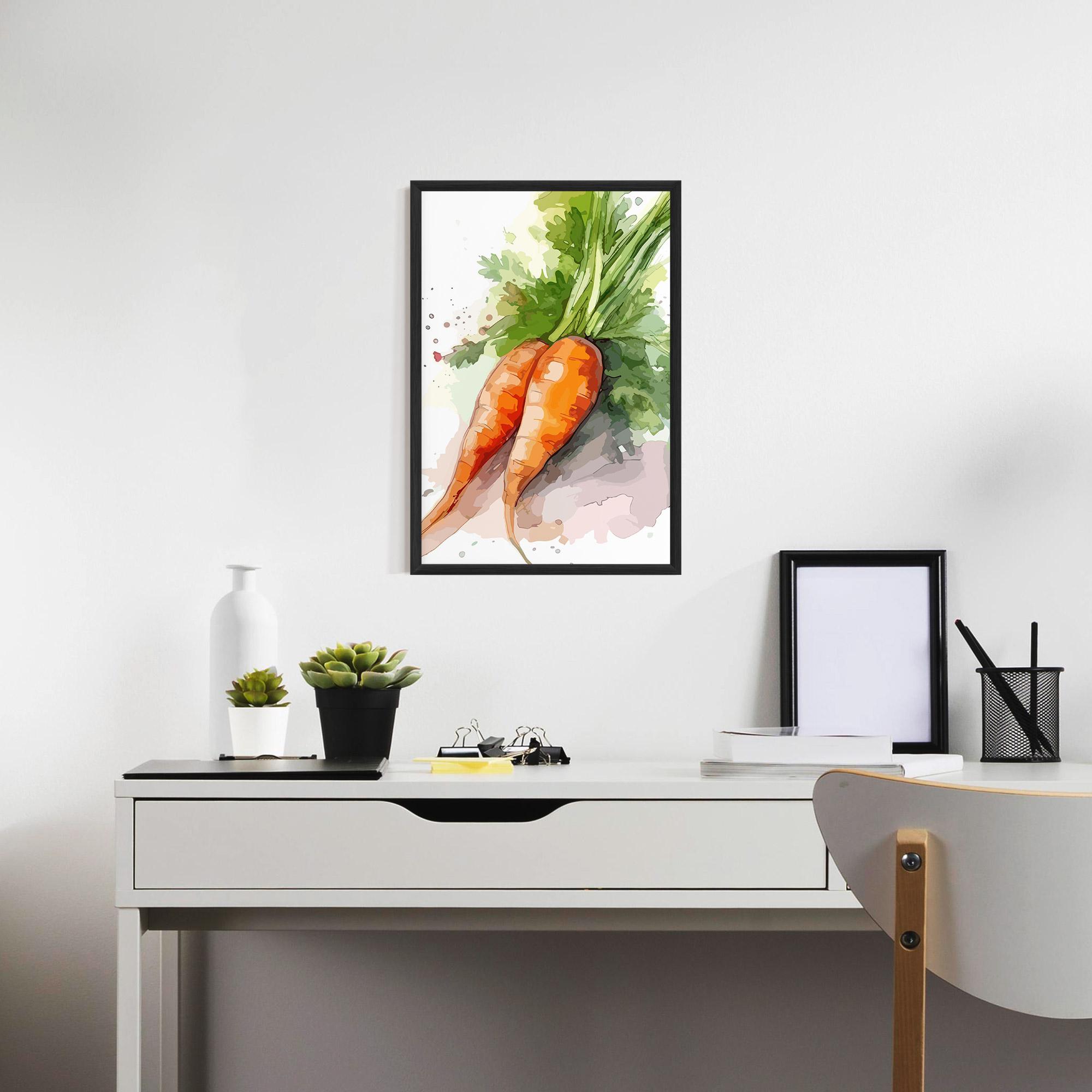 Poster Înrămat Carrot Watercolor mockup 7