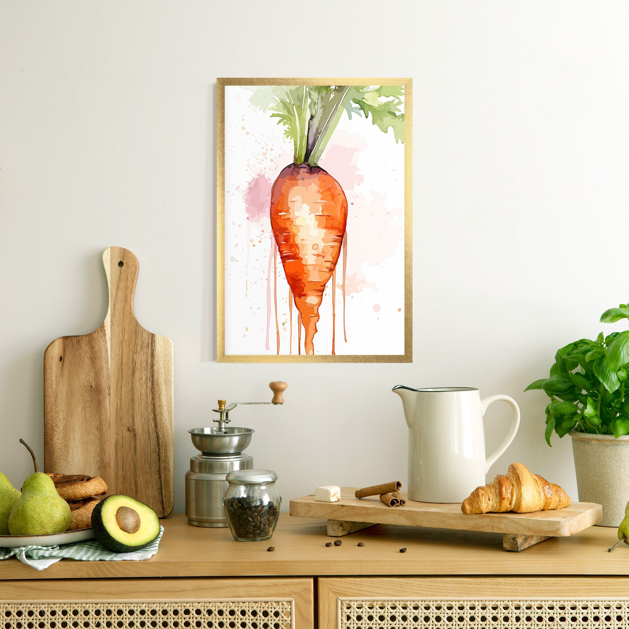 Watercolor Carrot mockup 8