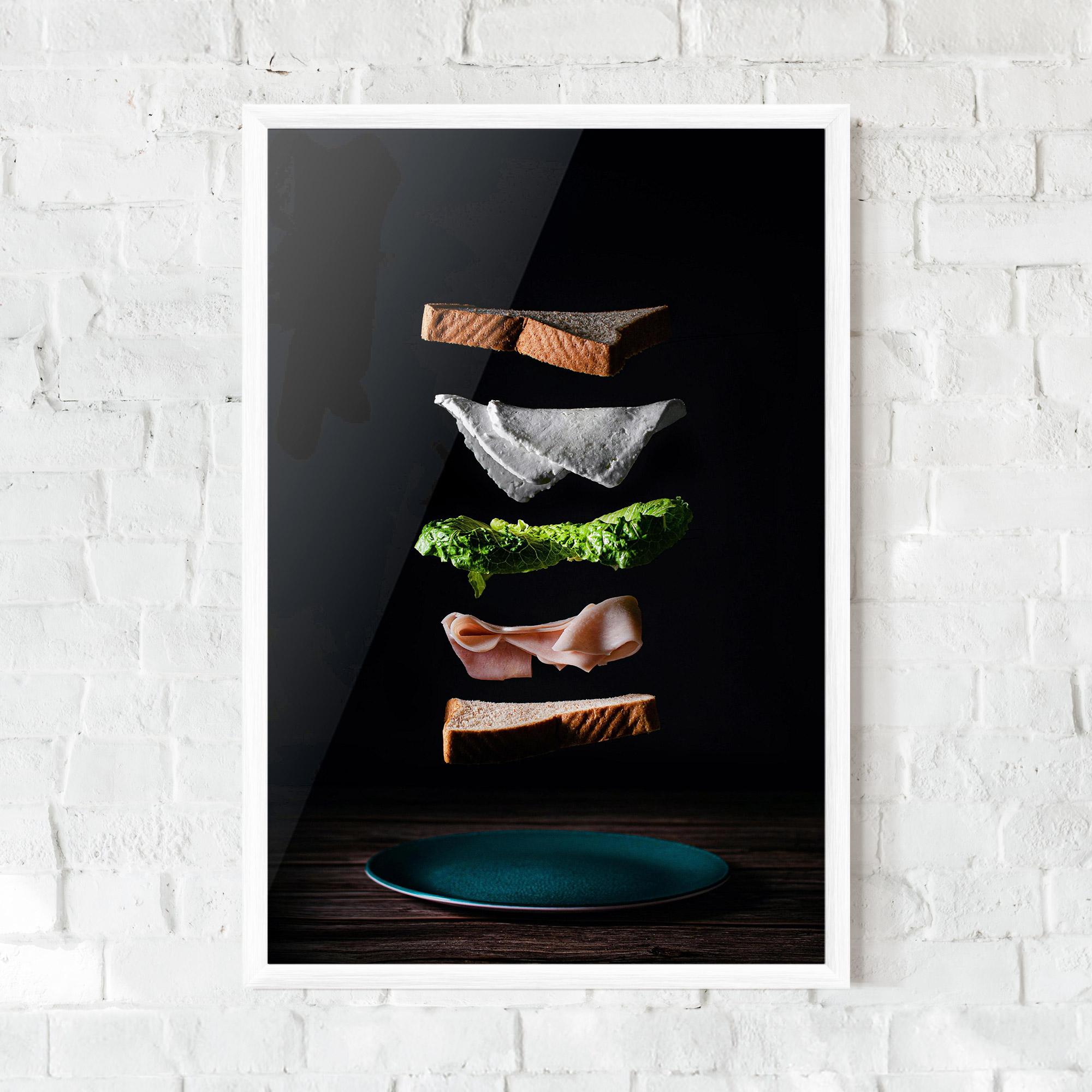 Poster Înrămat Floating Sandwich mockup 0