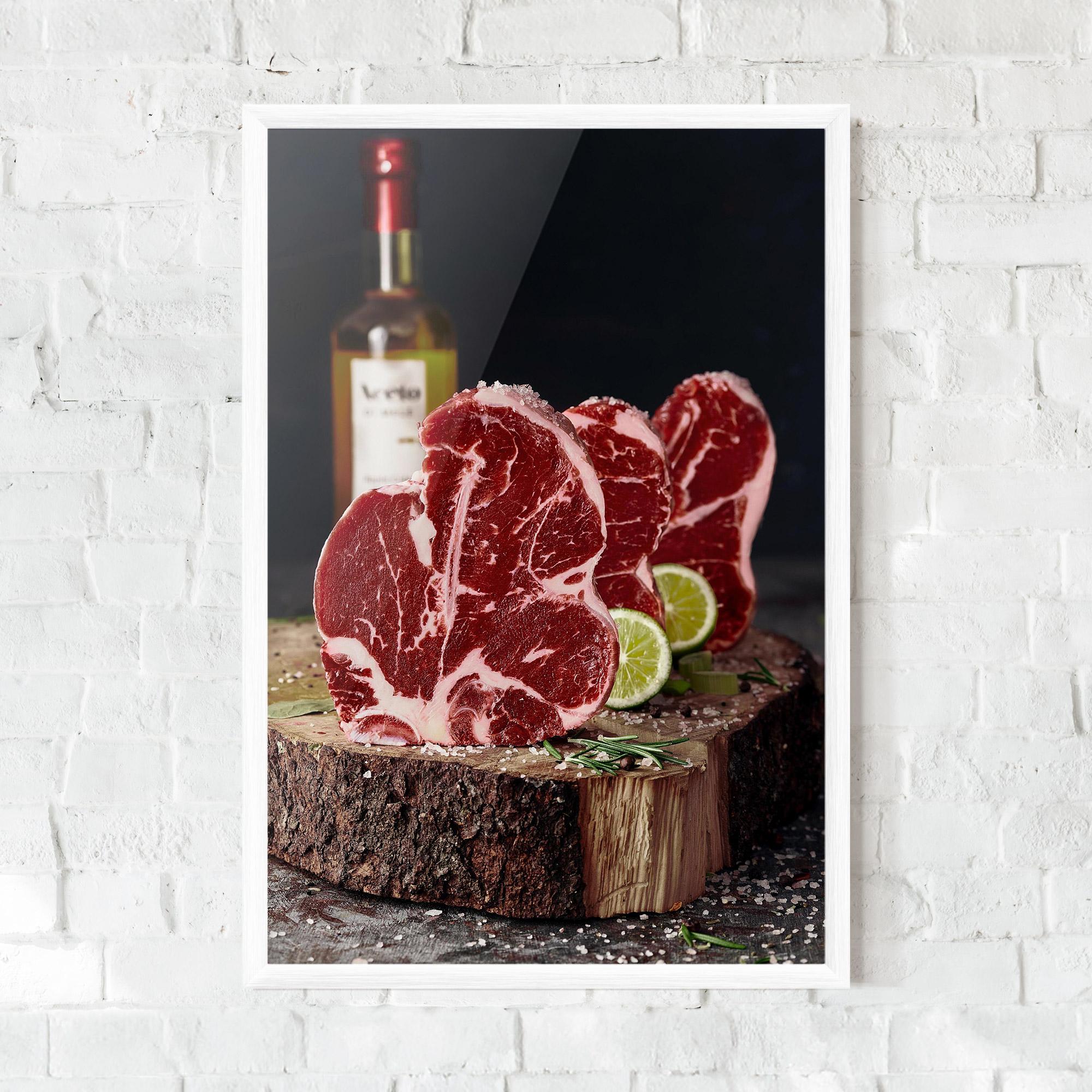 Poster Înrămat Preparing The Meat mockup 0
