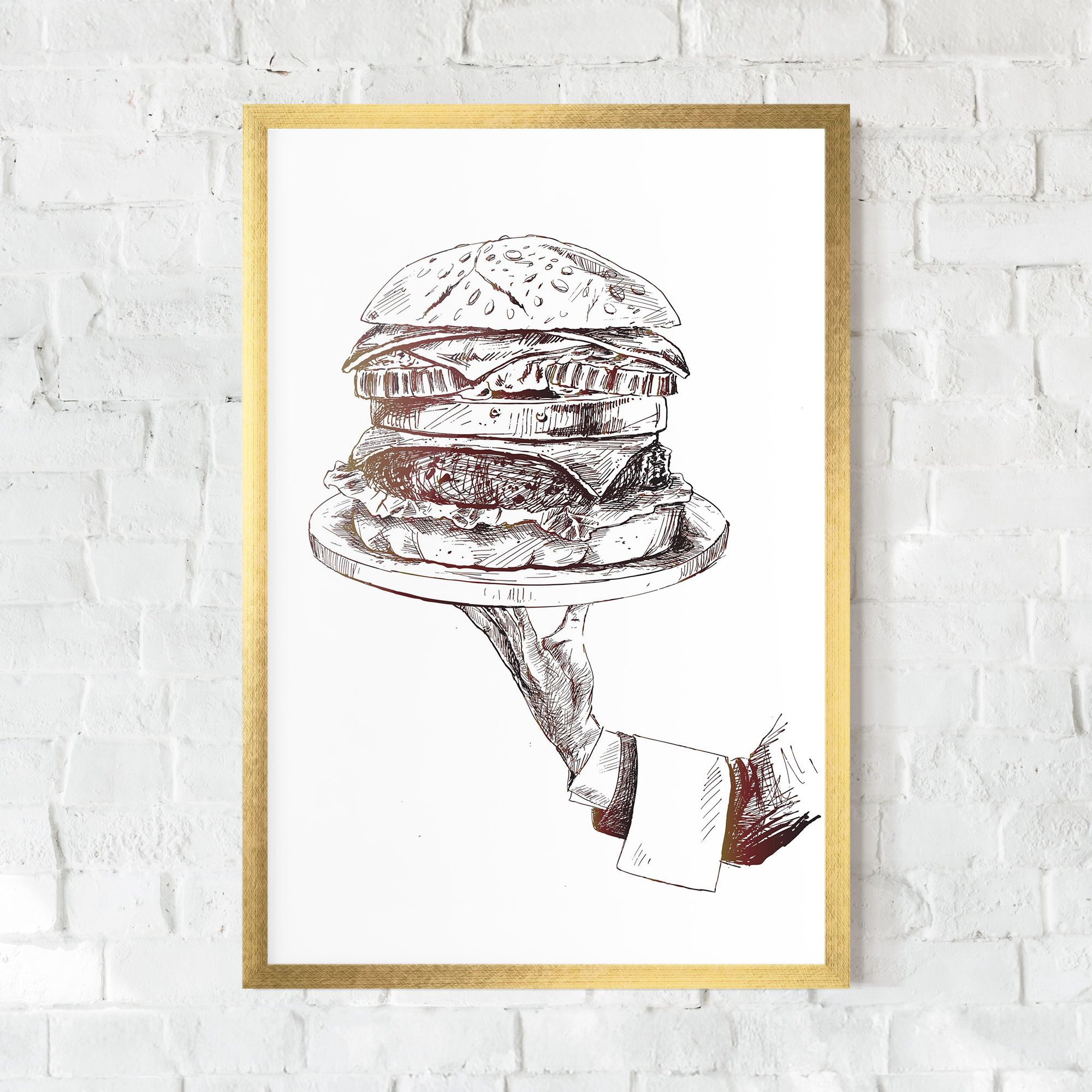Holding Hamburger mockup 0