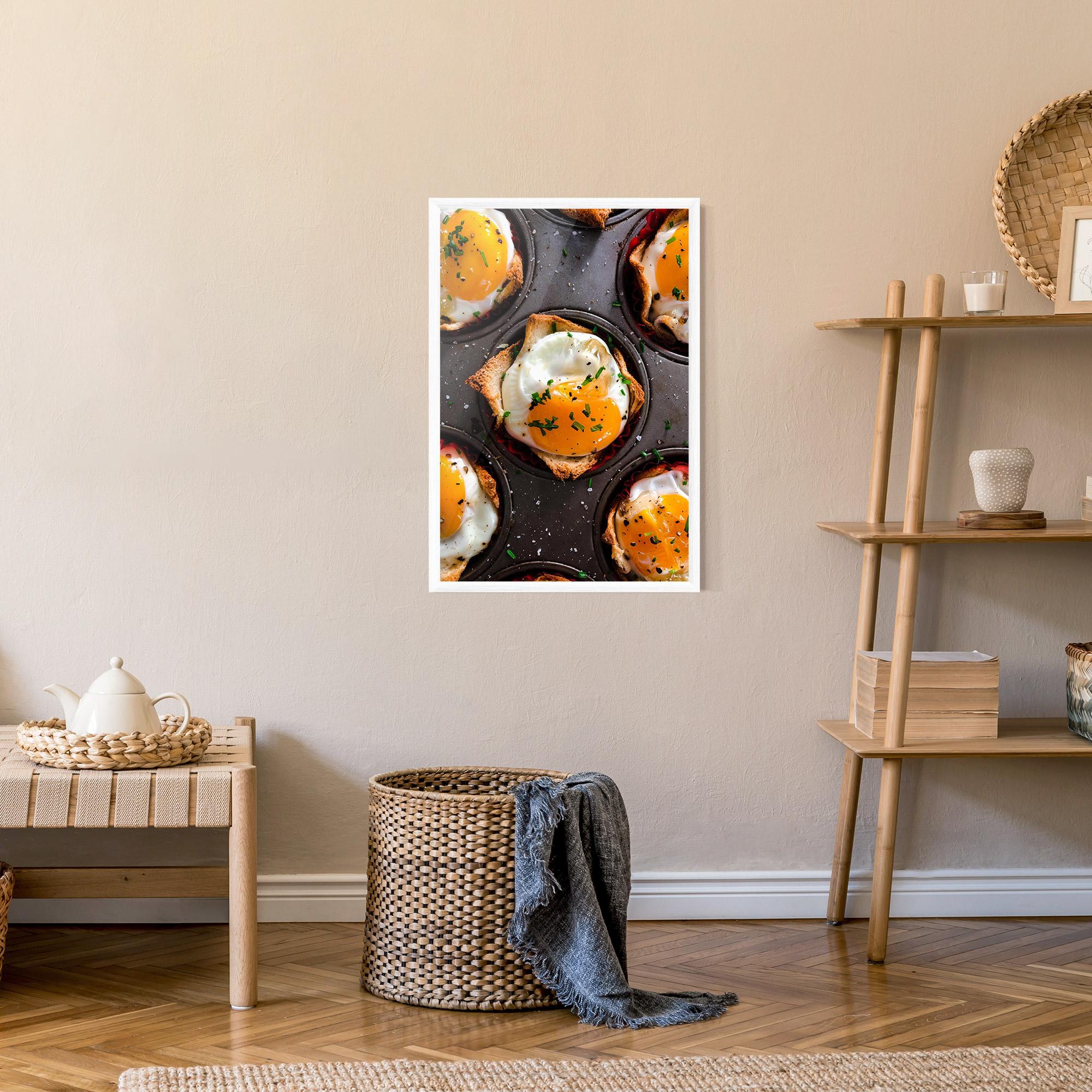 Poster Înrămat Egg On Tray mockup 9