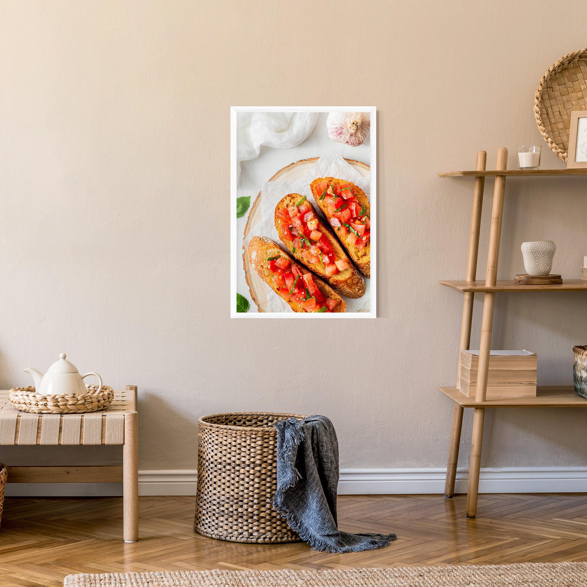 Poster Înrămat Tomatoes On Bread mockup 9