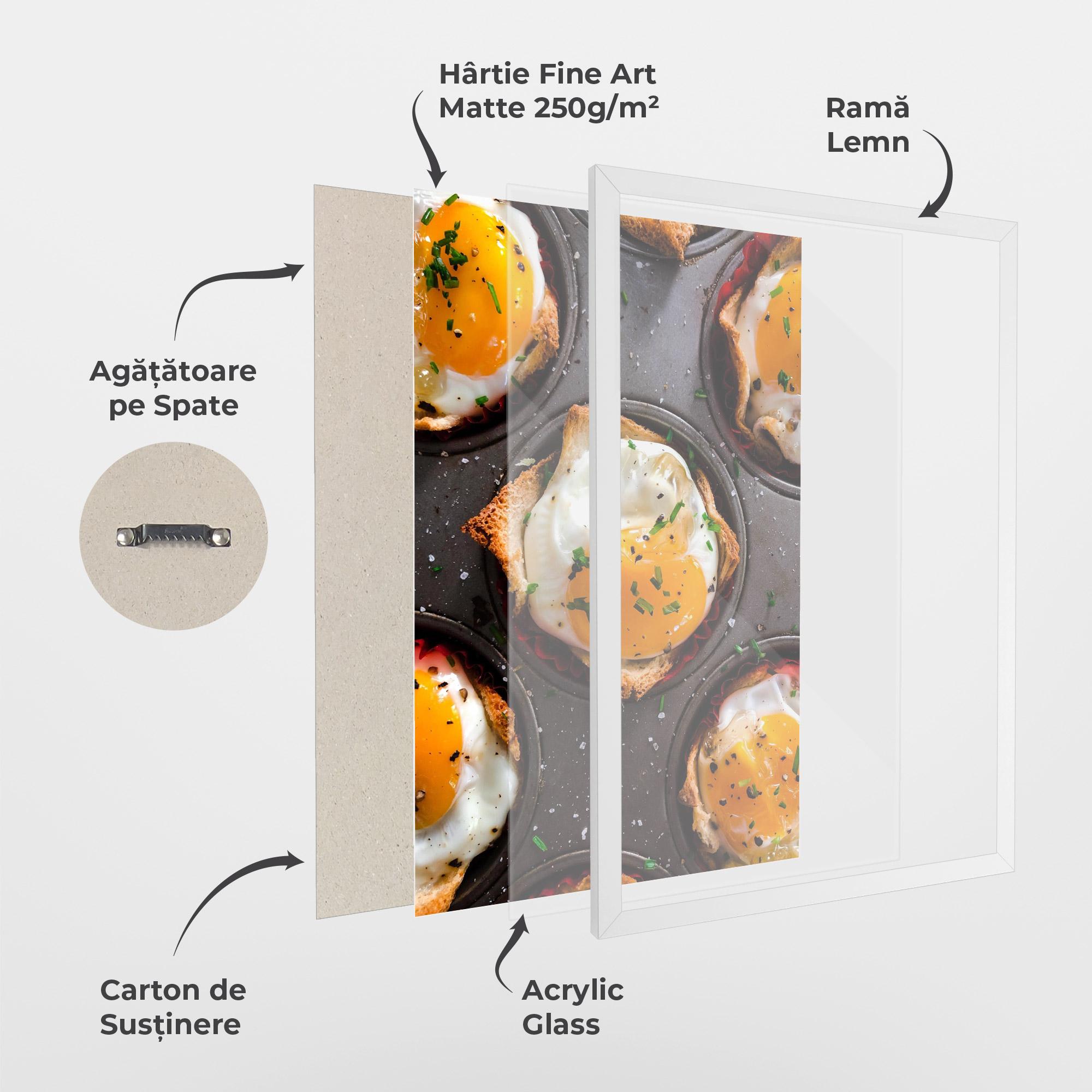 Poster Înrămat Egg On Tray mockup 1