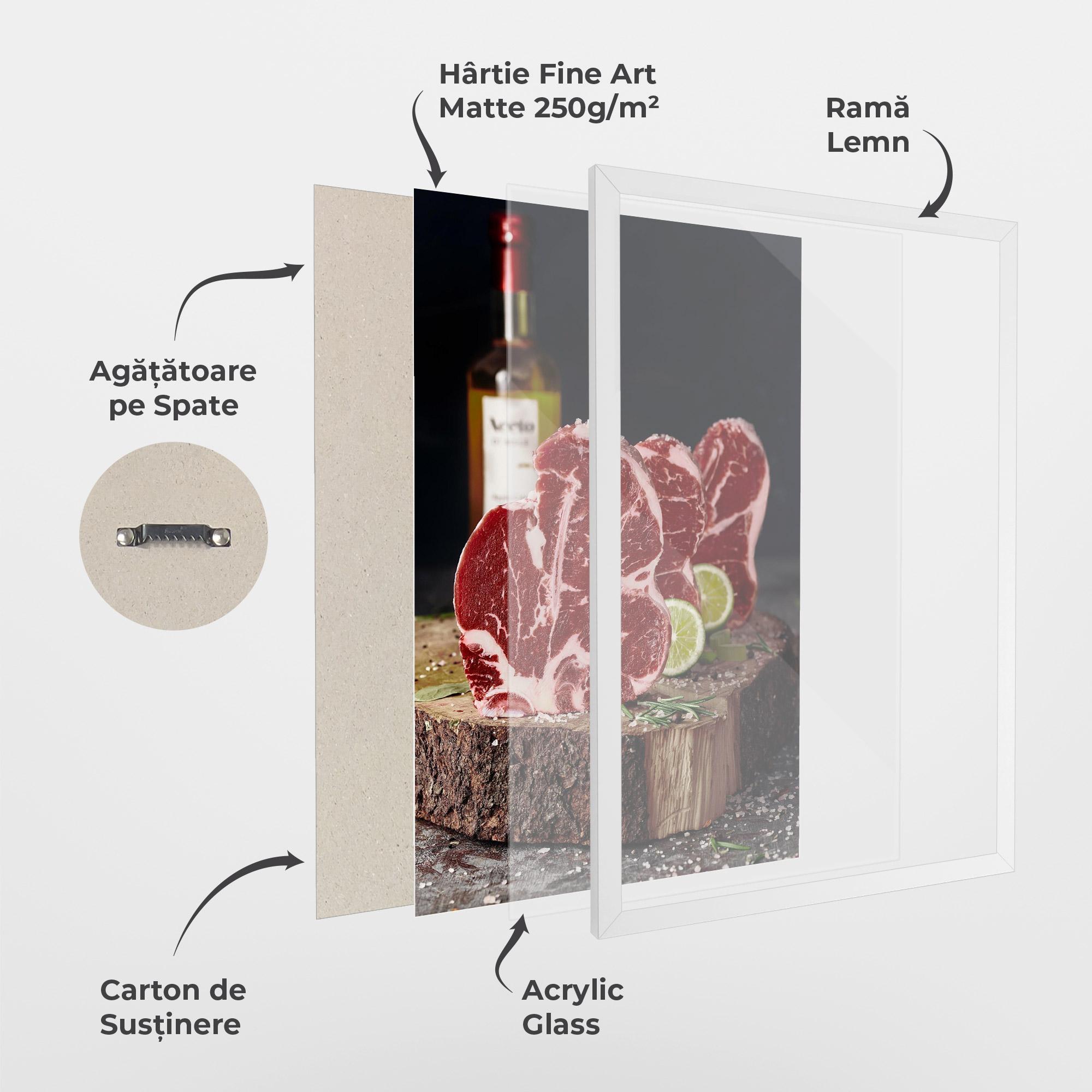 Poster Înrămat Preparing The Meat mockup 1