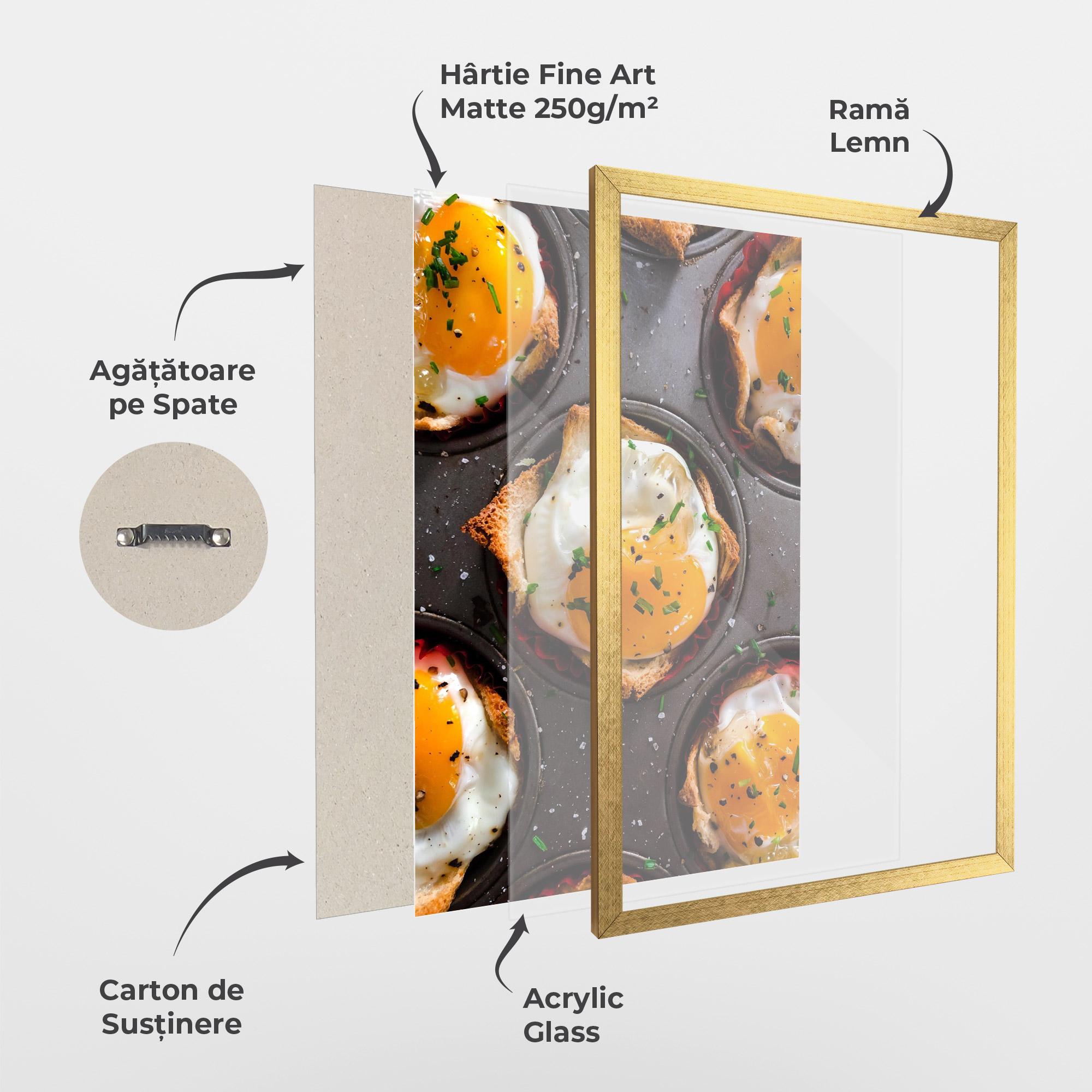 Poster Înrămat Egg On Tray mockup 1