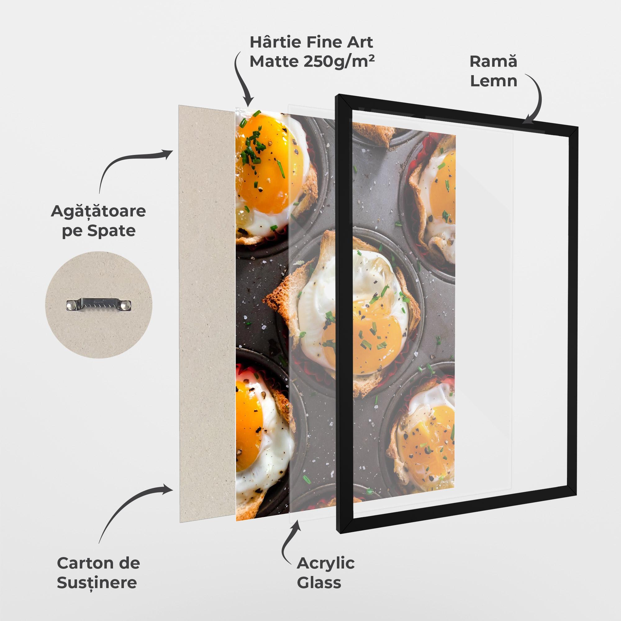 Poster Înrămat Egg On Tray mockup 1