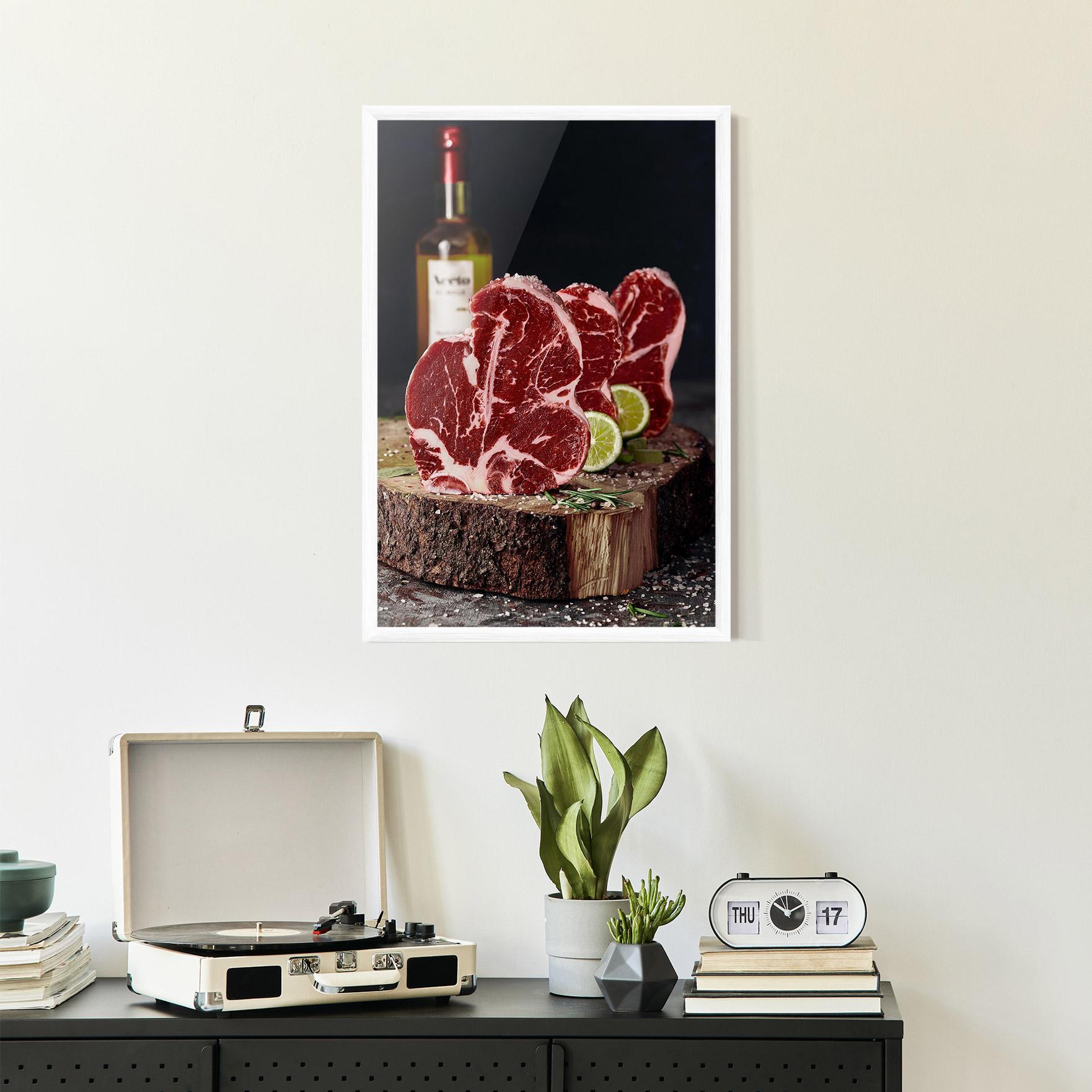 Poster Înrămat Preparing The Meat mockup 2