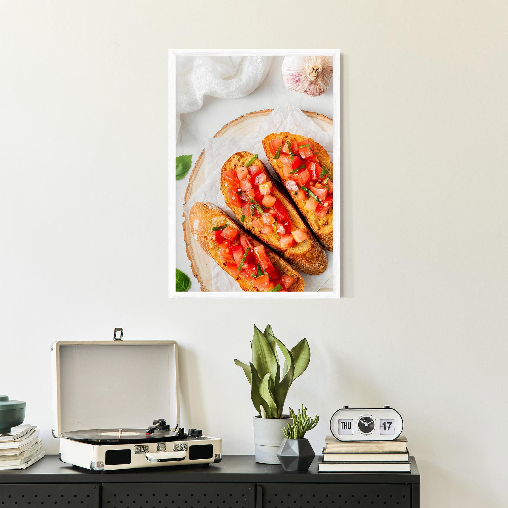 Poster Înrămat Tomatoes On Bread mockup 2