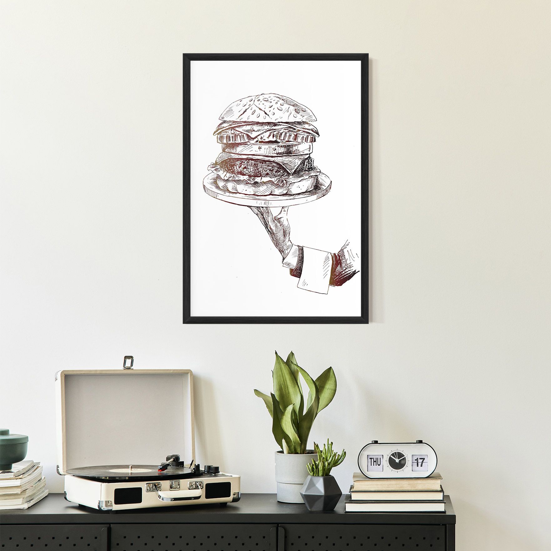 Holding Hamburger mockup 2