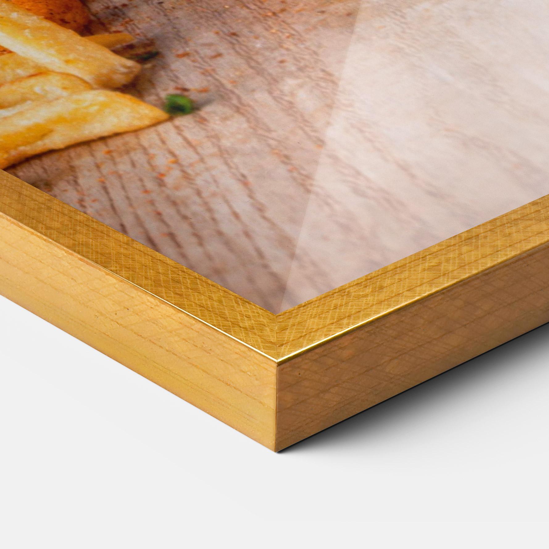 Poster Înrămat Triple Hamburger mockup 3