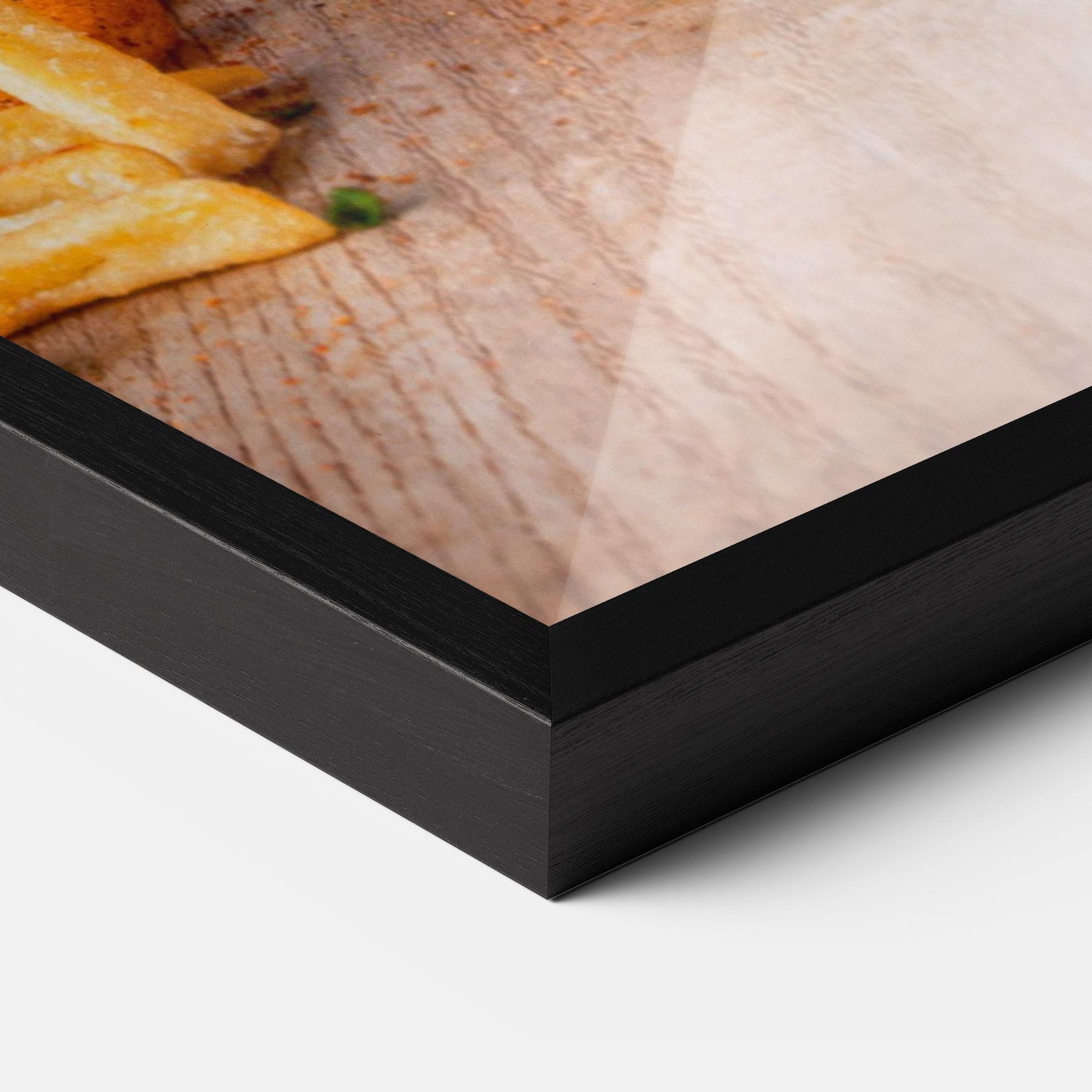 Poster Înrămat Triple Hamburger mockup 3