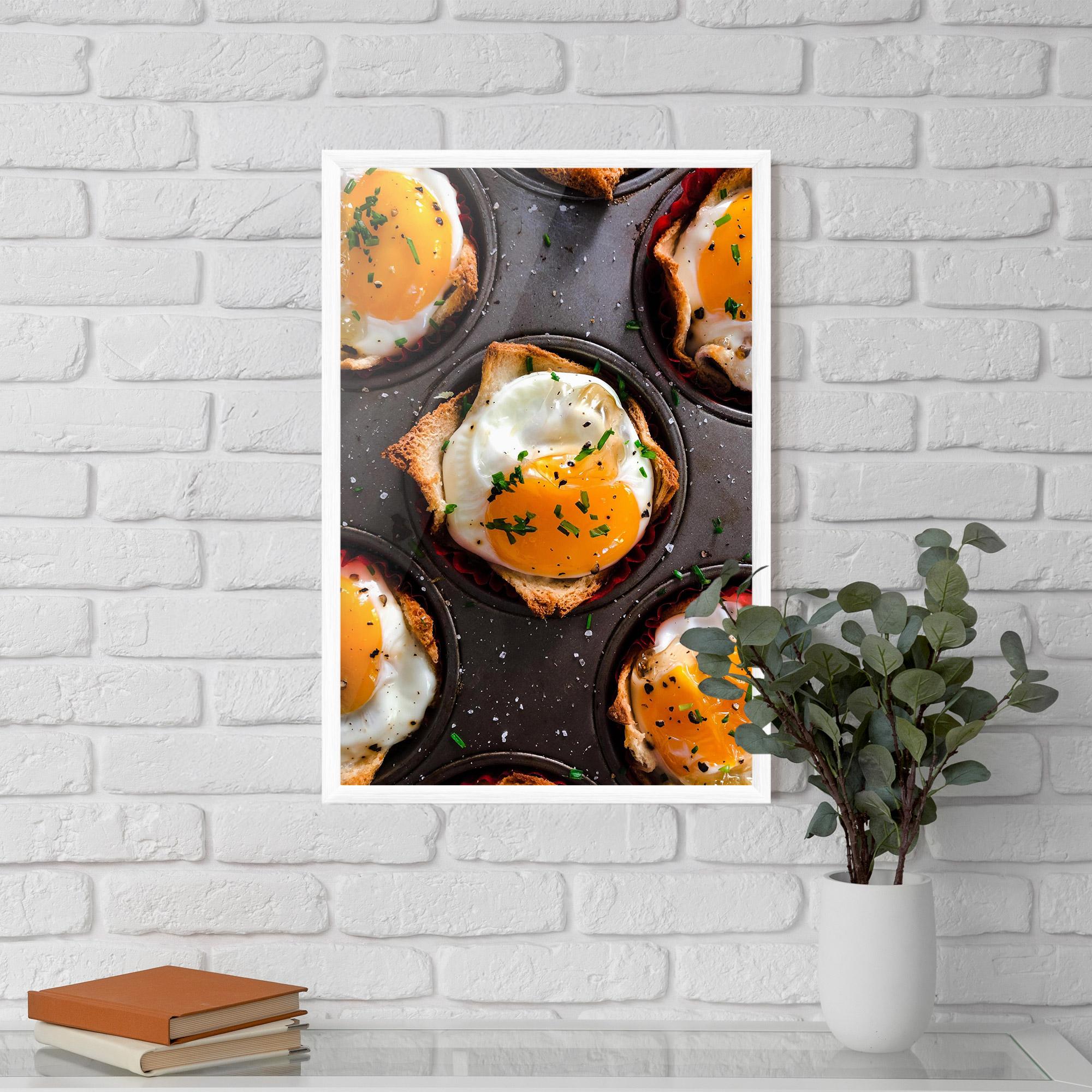 Poster Înrămat Egg On Tray mockup 5