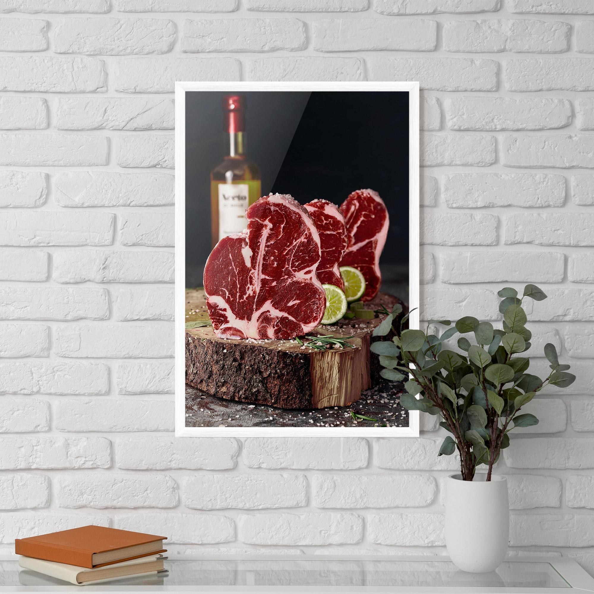 Poster Înrămat Preparing The Meat mockup 5