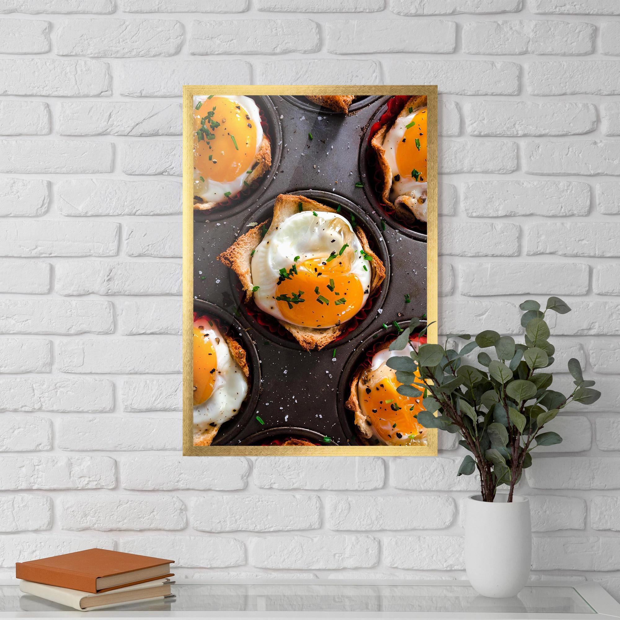 Poster Înrămat Egg On Tray mockup 5