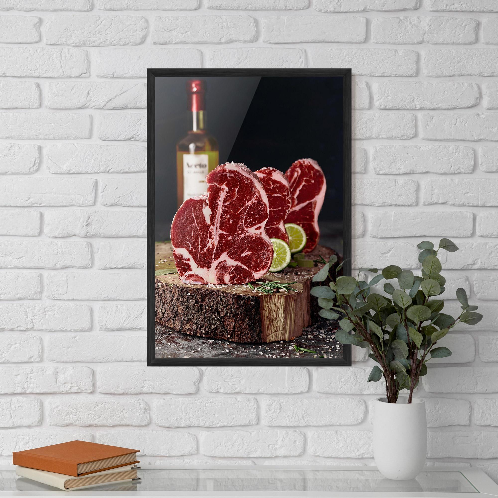 Poster Înrămat Preparing The Meat mockup 5