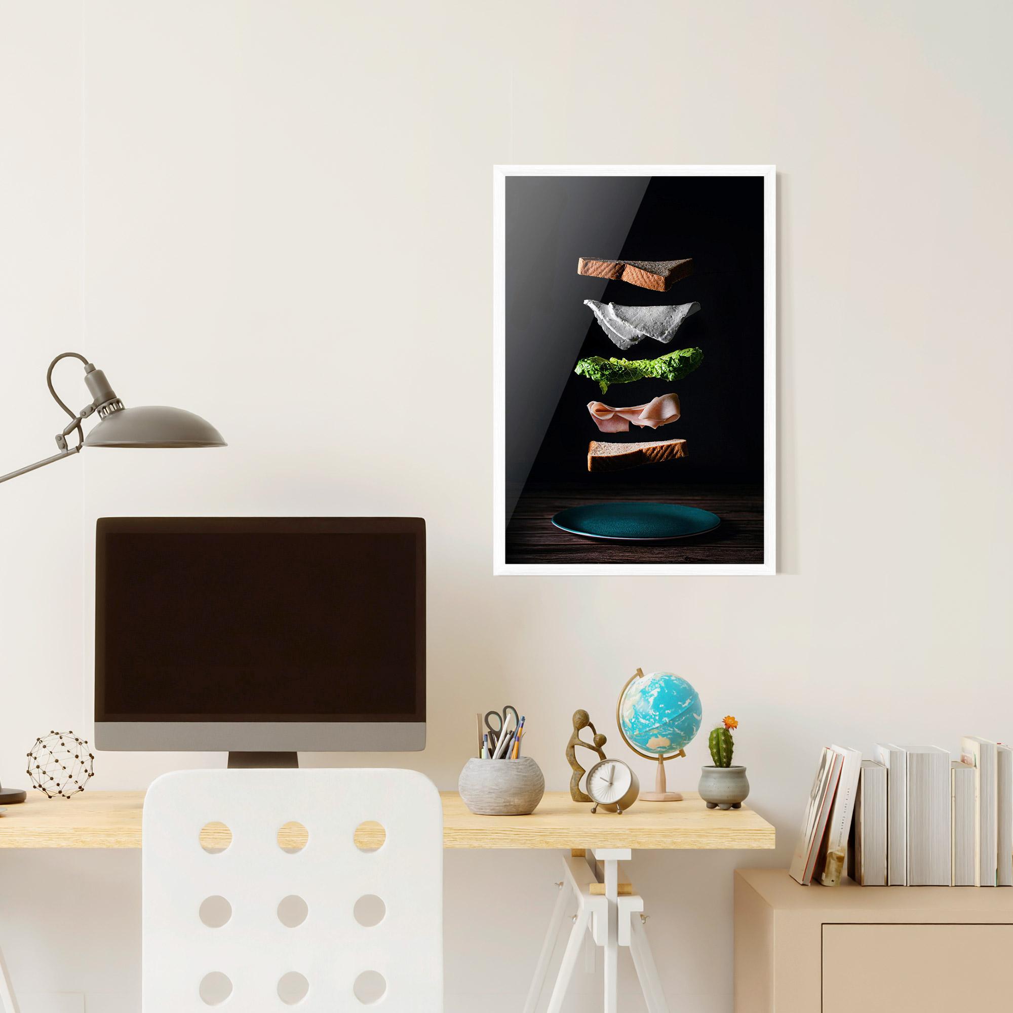 Poster Înrămat Floating Sandwich mockup 6