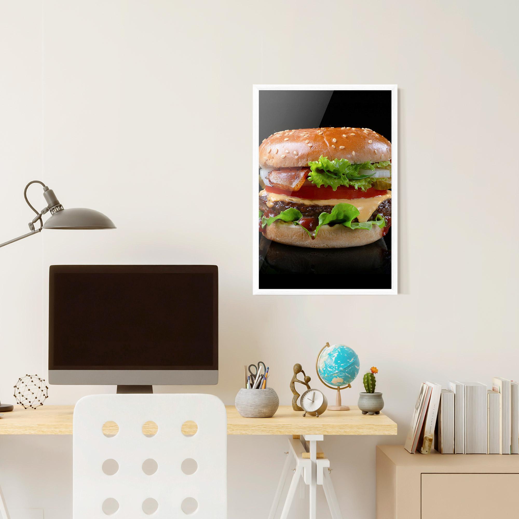 Poster Înrămat Yumm Hamburger mockup 6