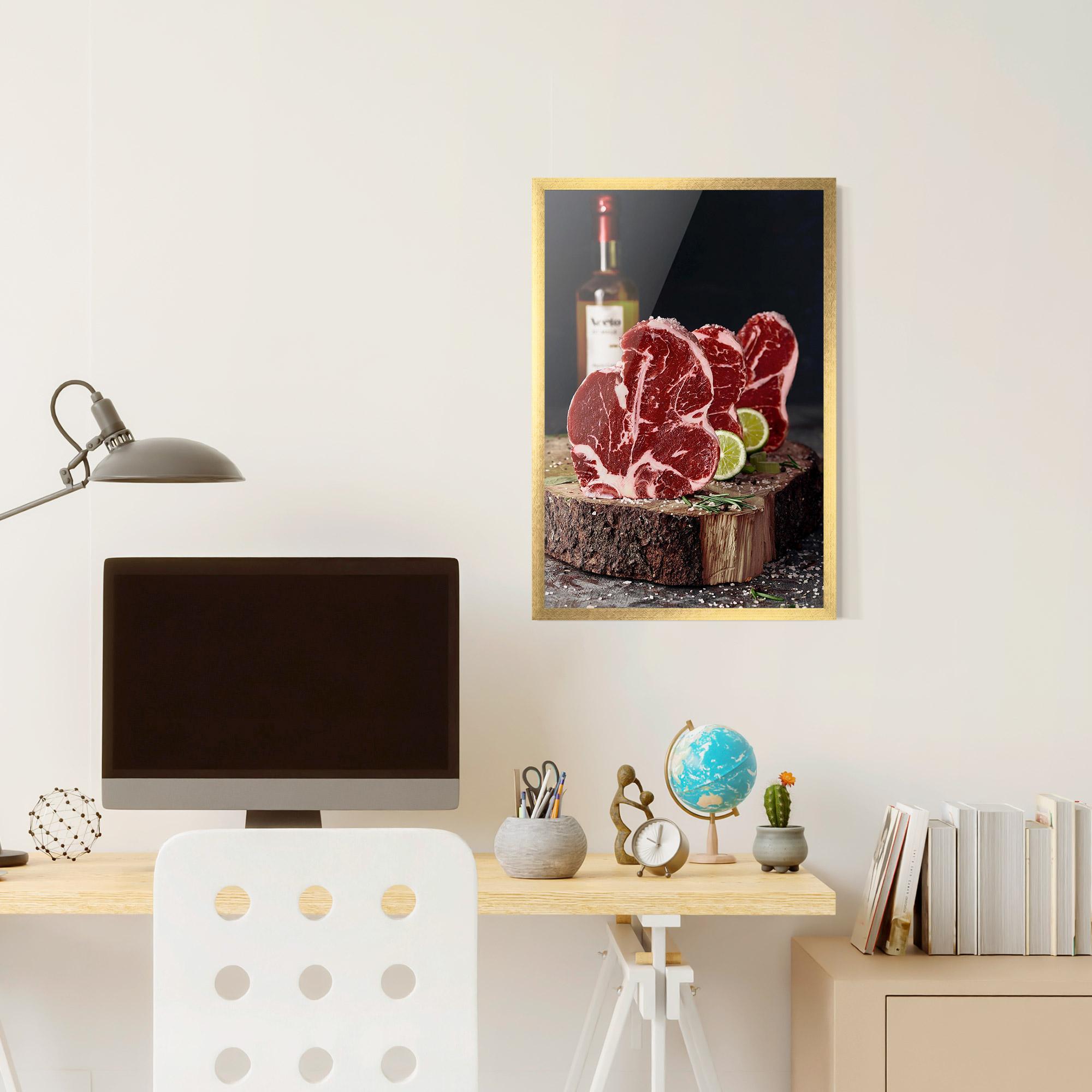 Poster Înrămat Preparing The Meat mockup 6