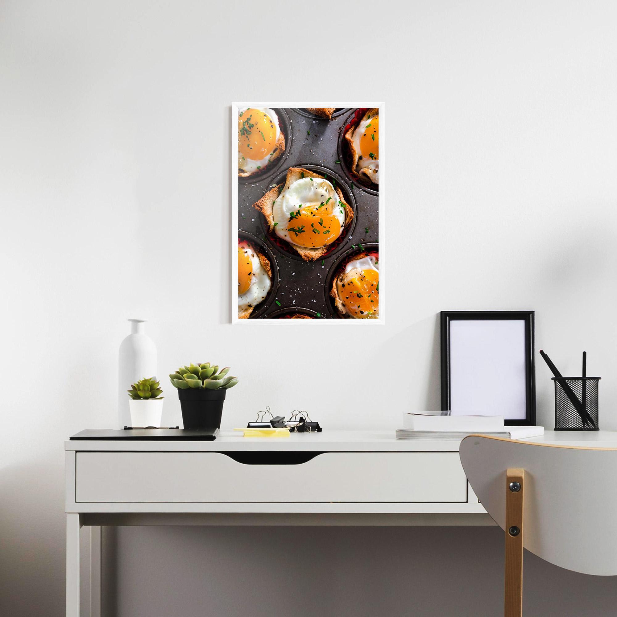 Poster Înrămat Egg On Tray mockup 7