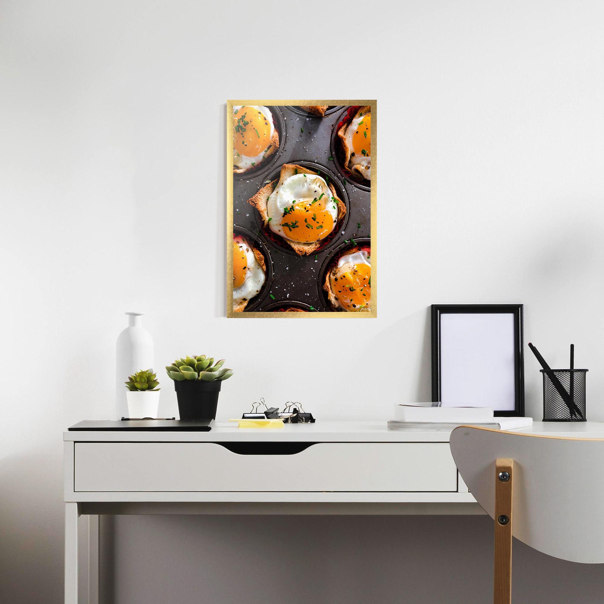 Poster Înrămat Egg On Tray mockup 7