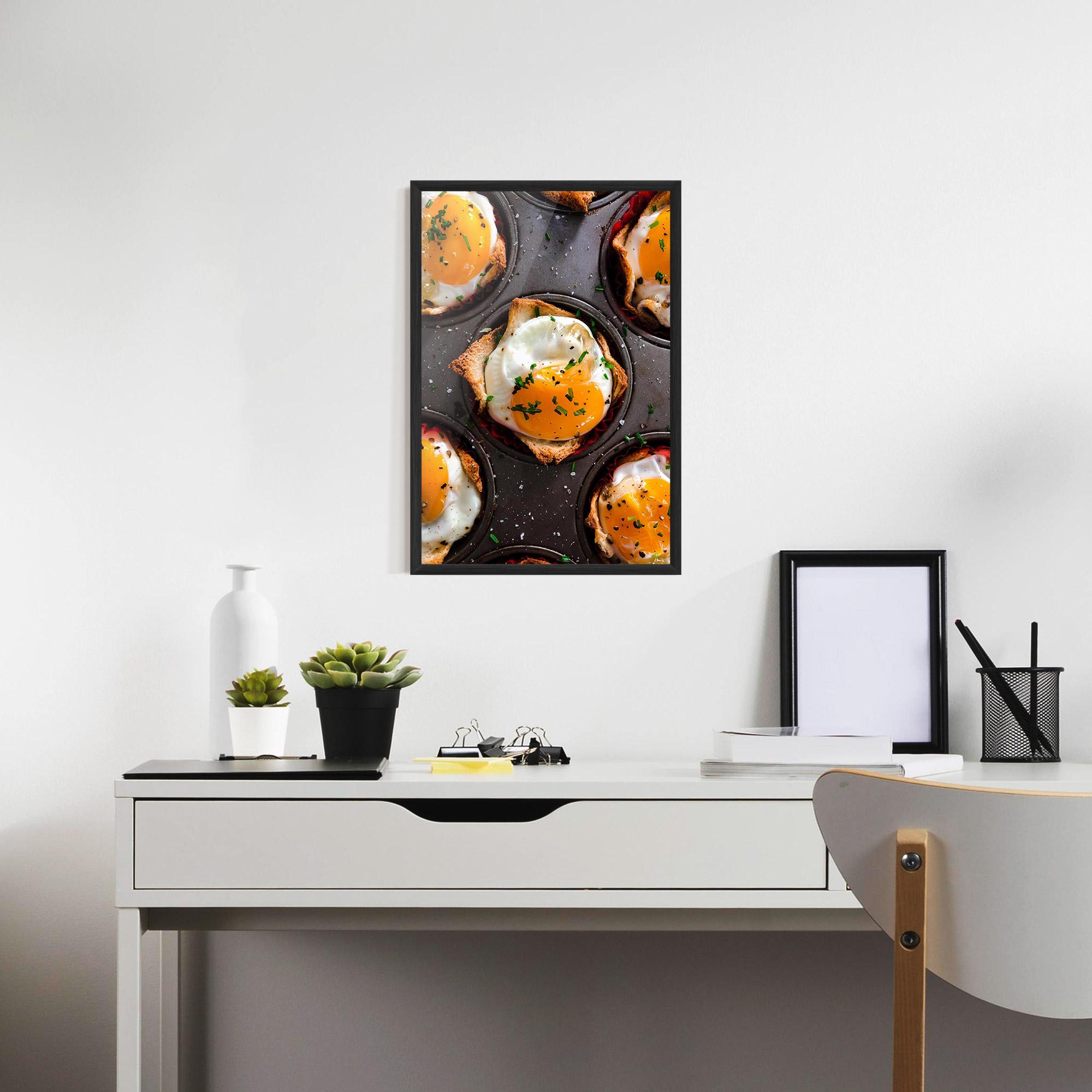 Poster Înrămat Egg On Tray mockup 7