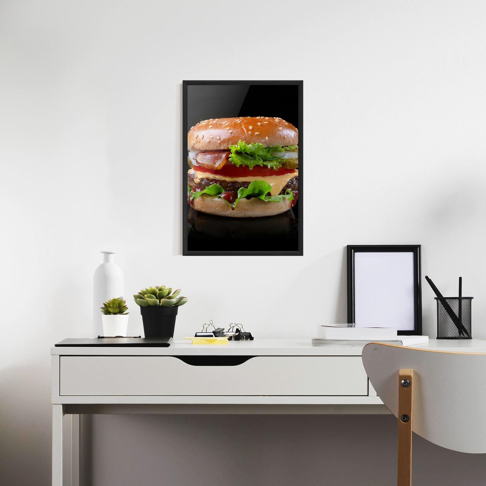 Poster Înrămat Yumm Hamburger mockup 7