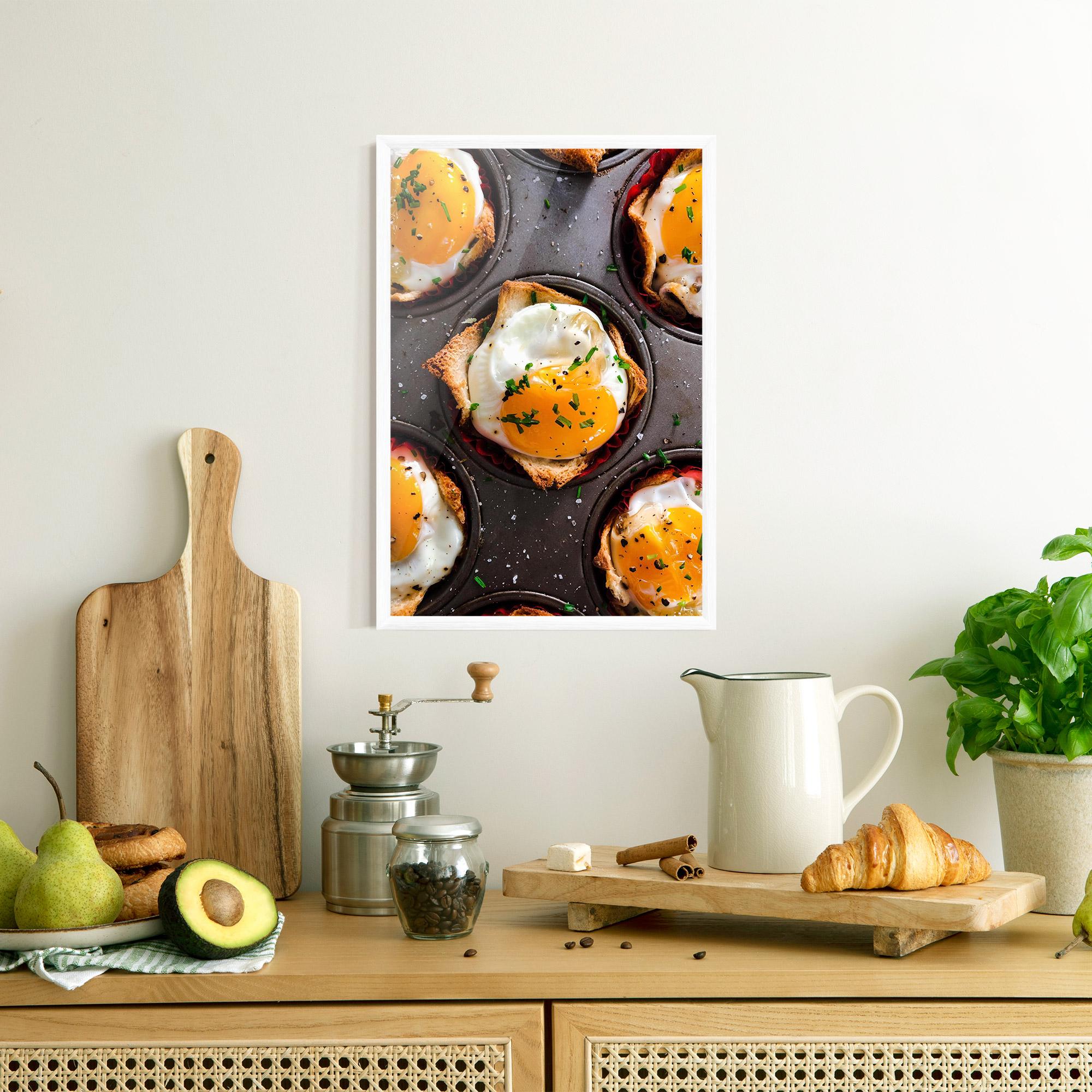 Poster Înrămat Egg On Tray mockup 8