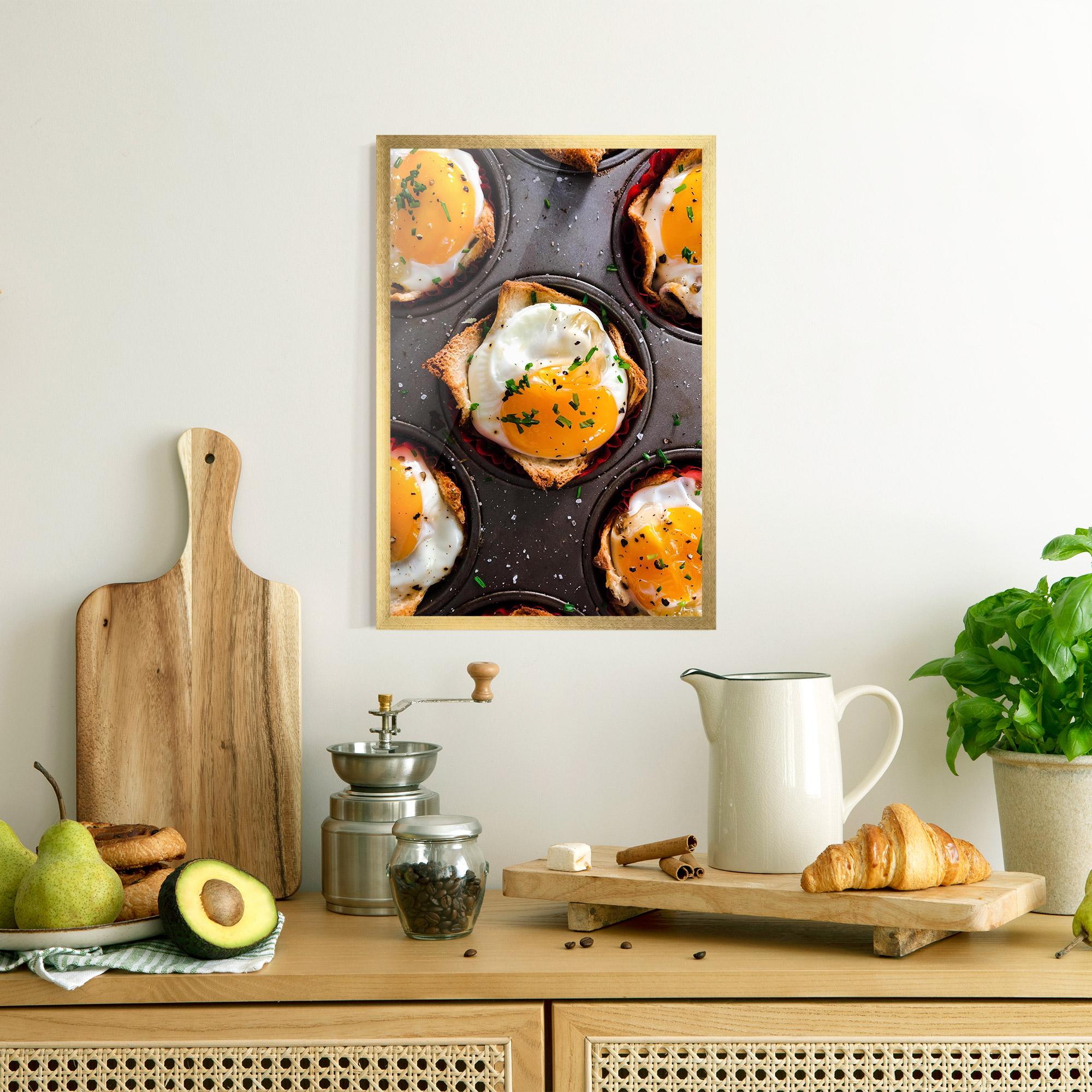 Poster Înrămat Egg On Tray mockup 8