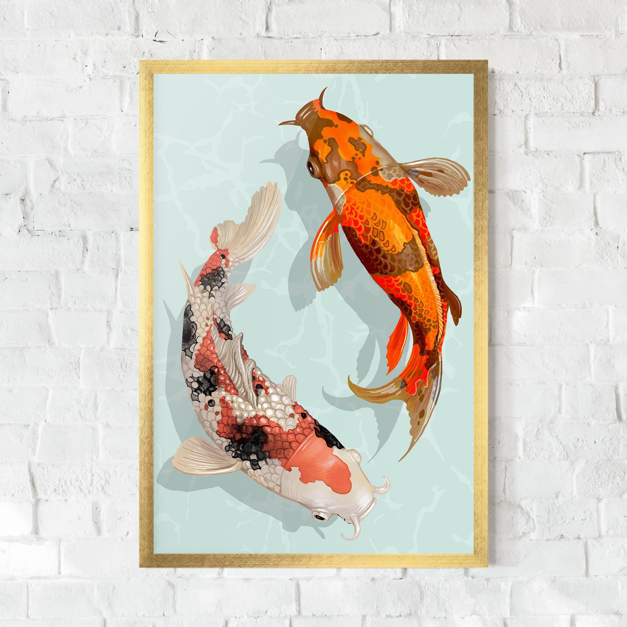 Poster Înrămat Koi Fish mockup 0