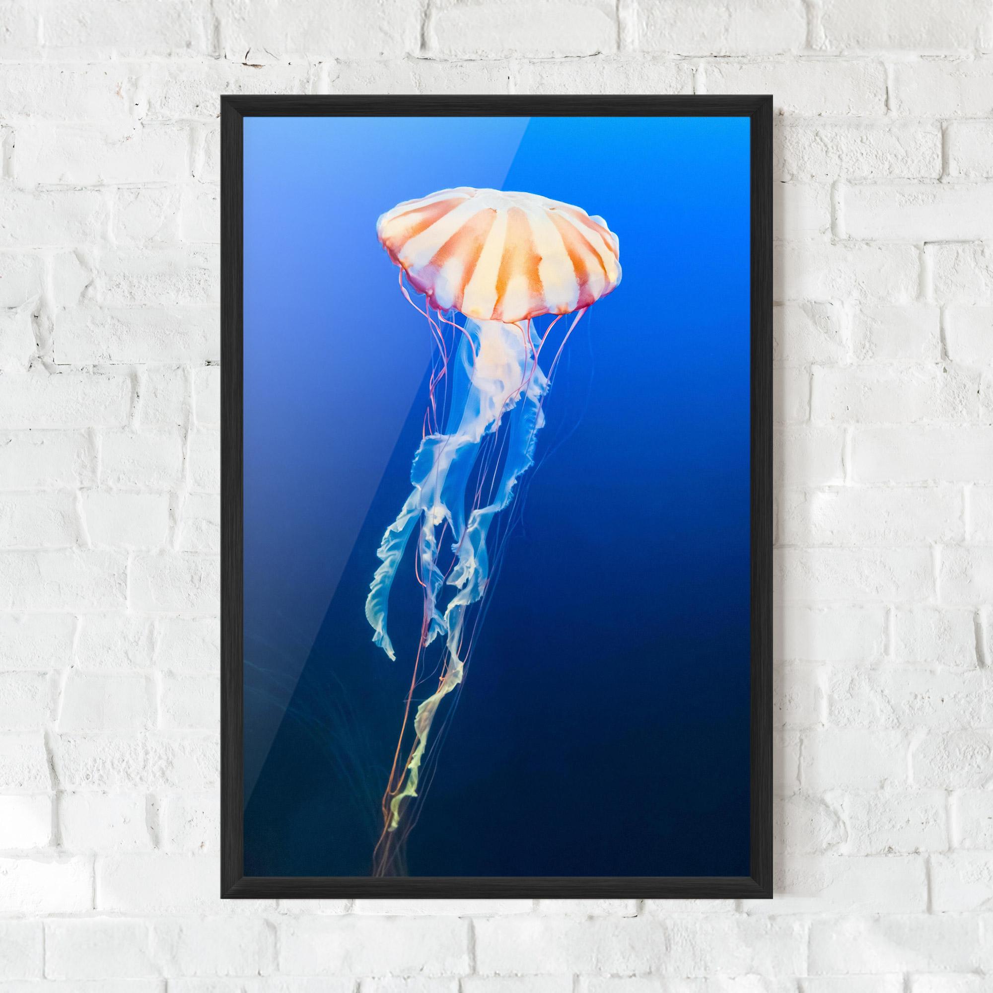 Poster Înrămat Cream Jellyfish mockup 0
