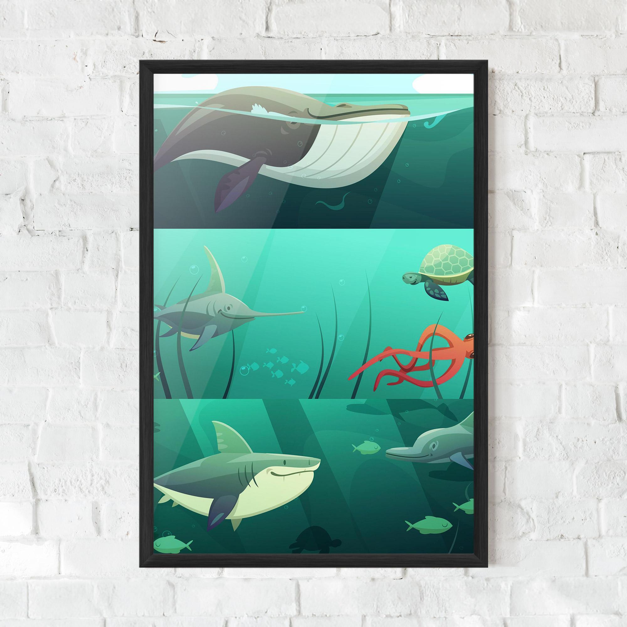 Poster Înrămat Kids Ocean mockup 0
