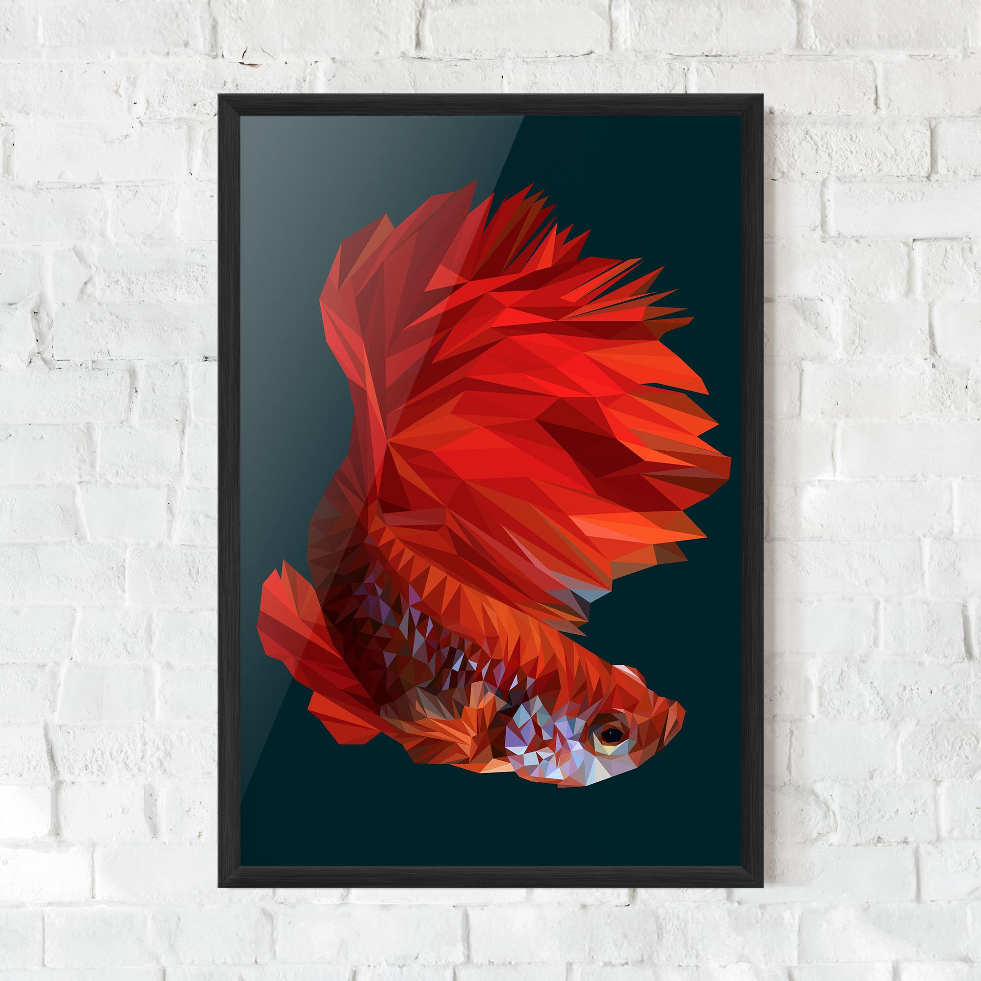 Poster Înrămat Orange Fish mockup 0